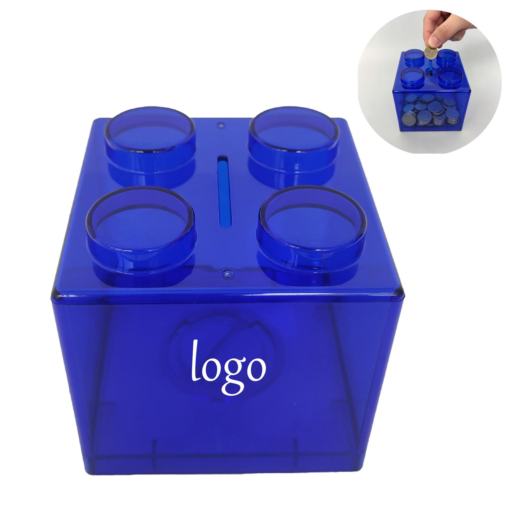 Transparent Acrylic Piggy Bank Blocks