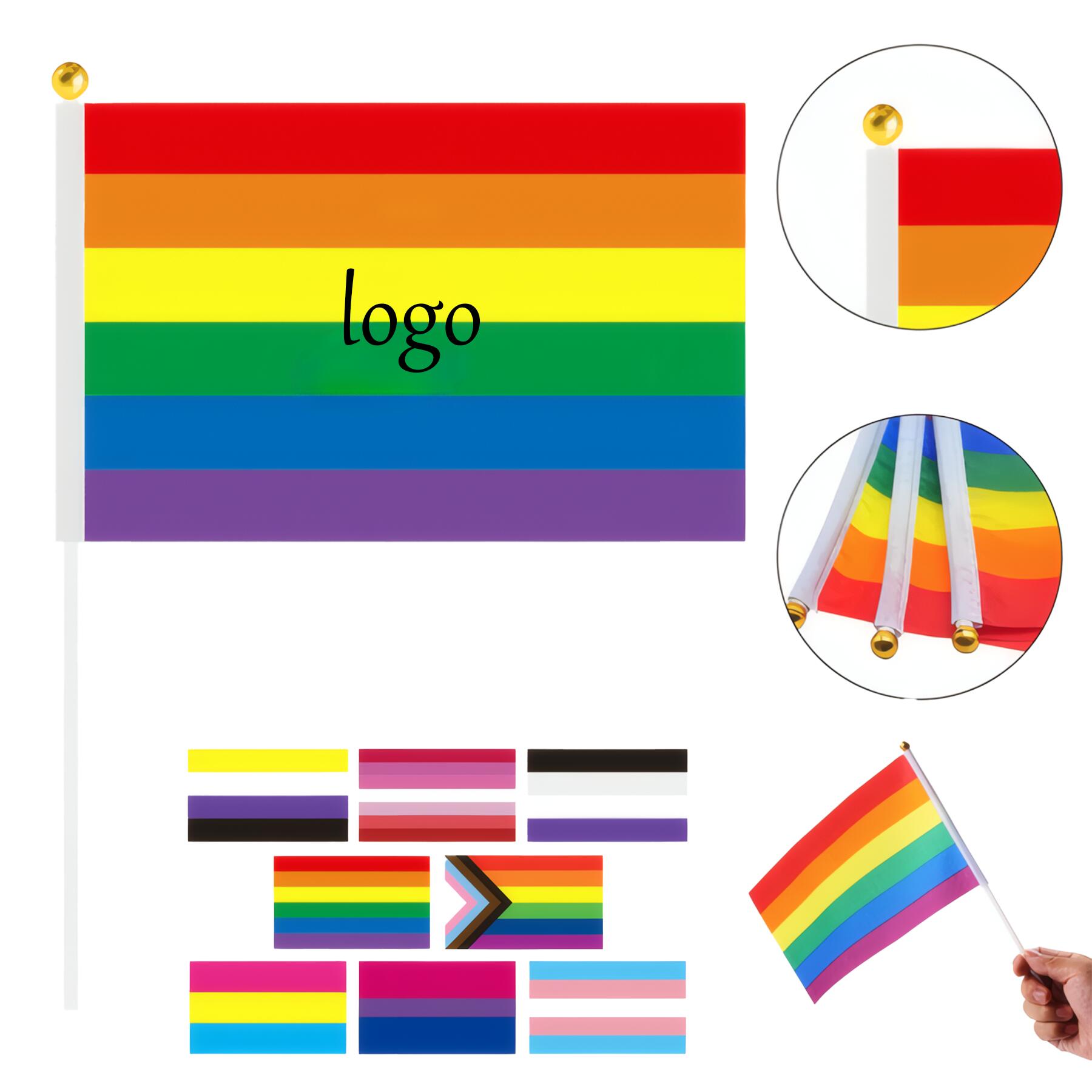 Rainbow Pride Mini Stick Flags