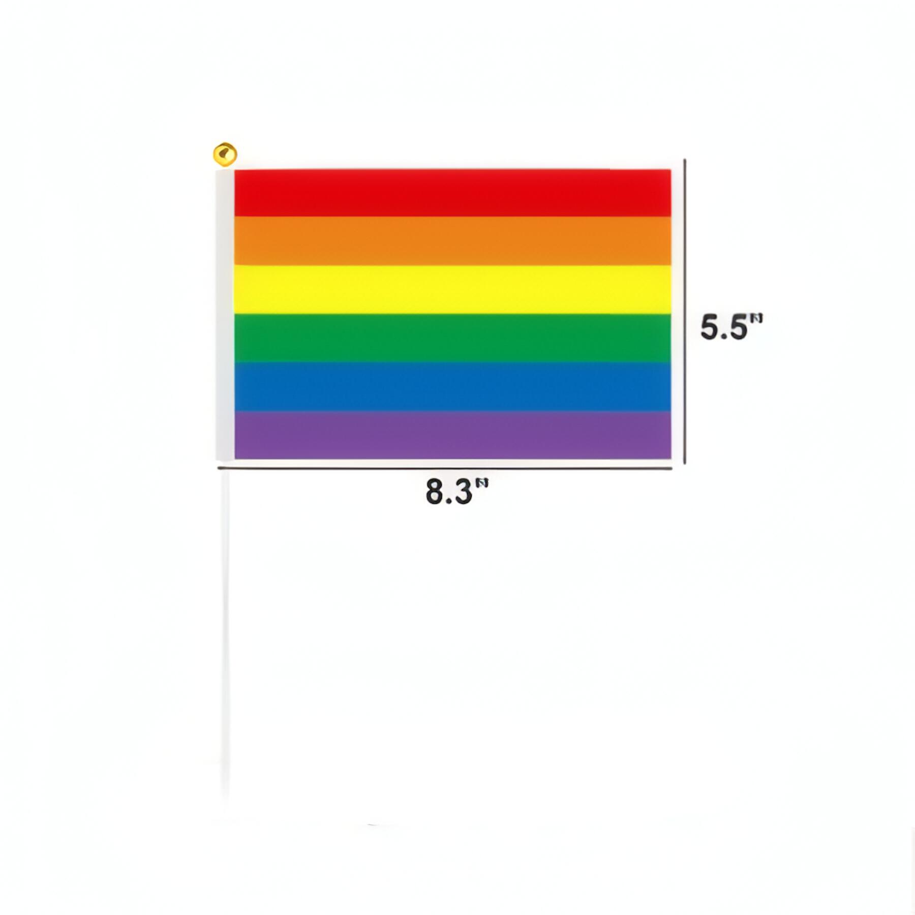 Rainbow Pride Mini Stick Flags