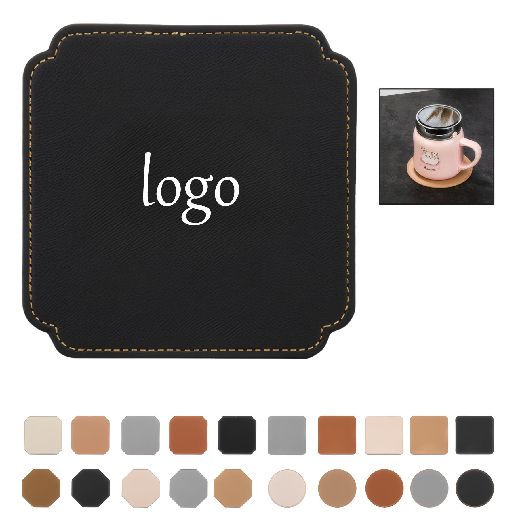 Premium Leather Coasters with Holder