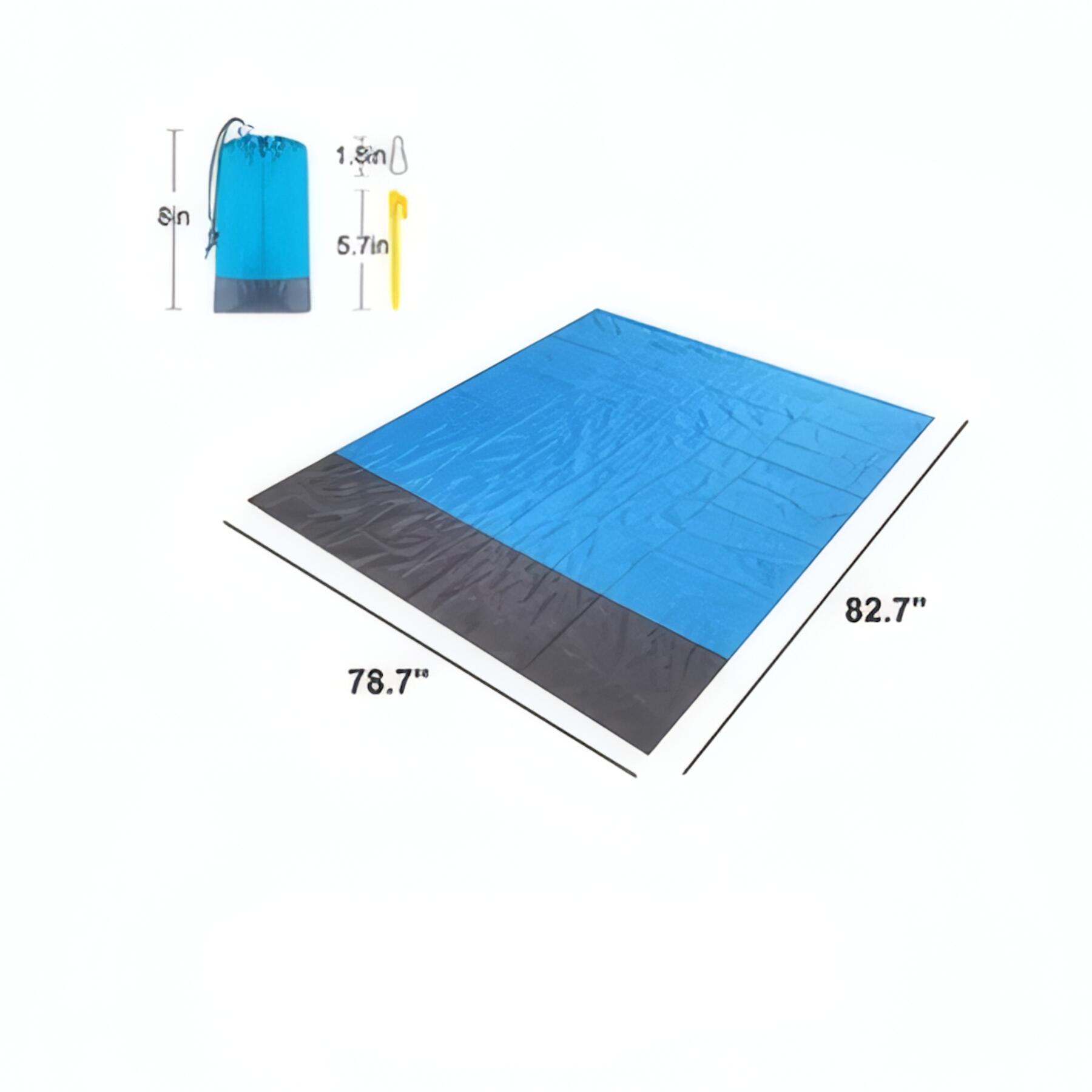 Folding Beach Mat Set