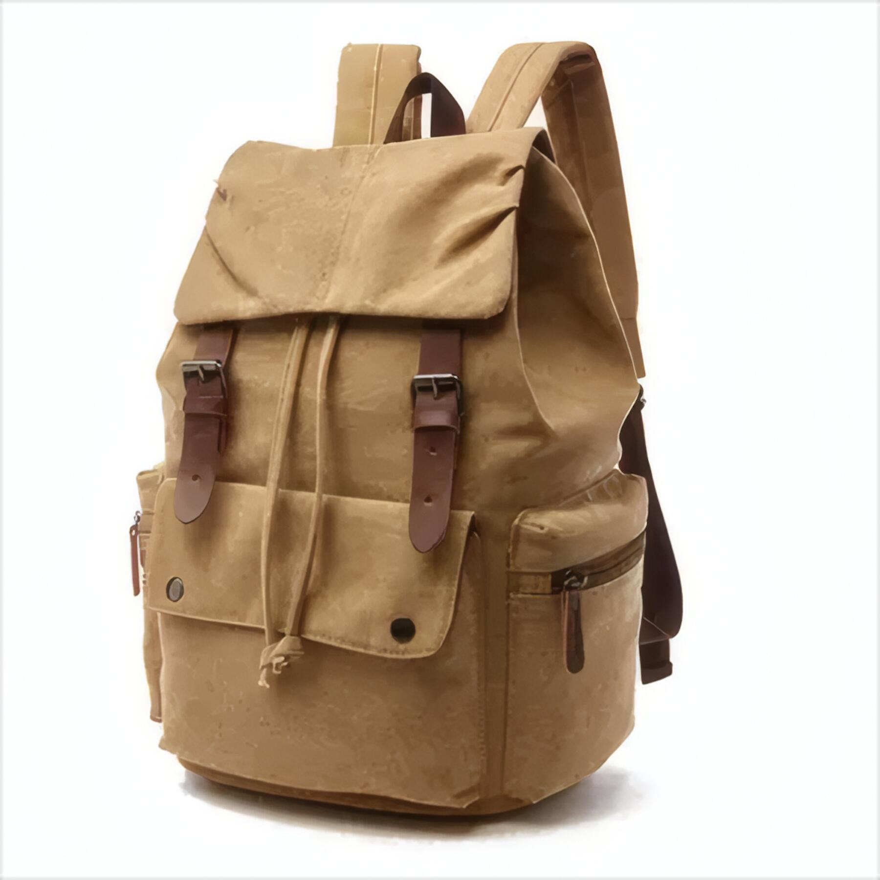 Custom Logo Canvas Backpack