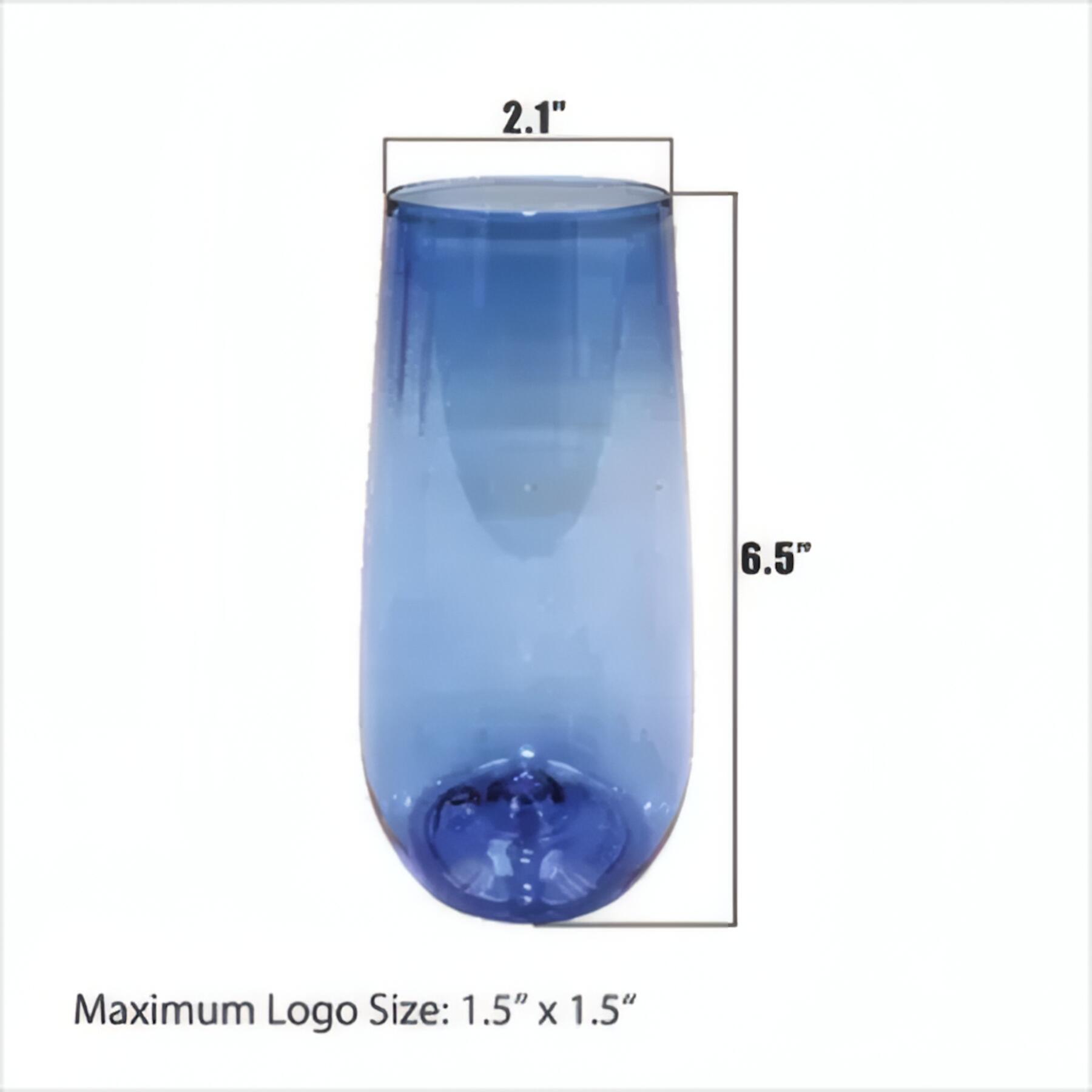 10 oz Plastic Stemless Flute