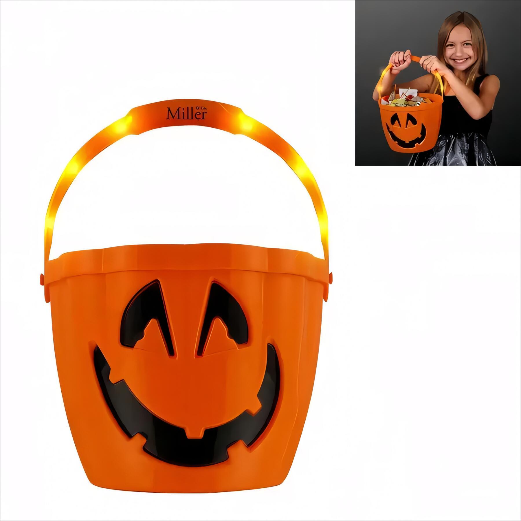 LED Halloween Trick-or-Treat Bucket