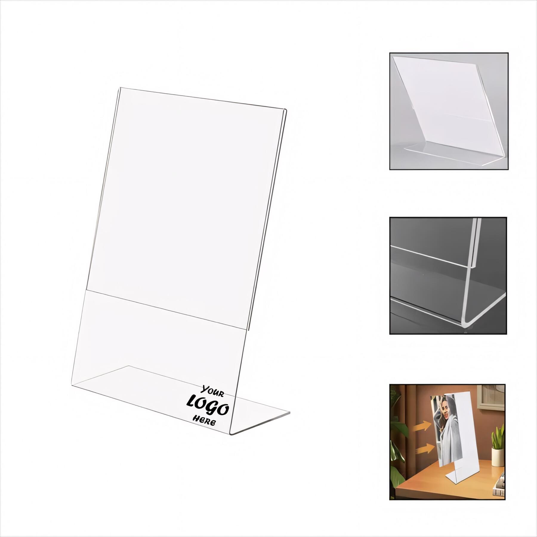 Clear Acrylic Slant Sign Holder