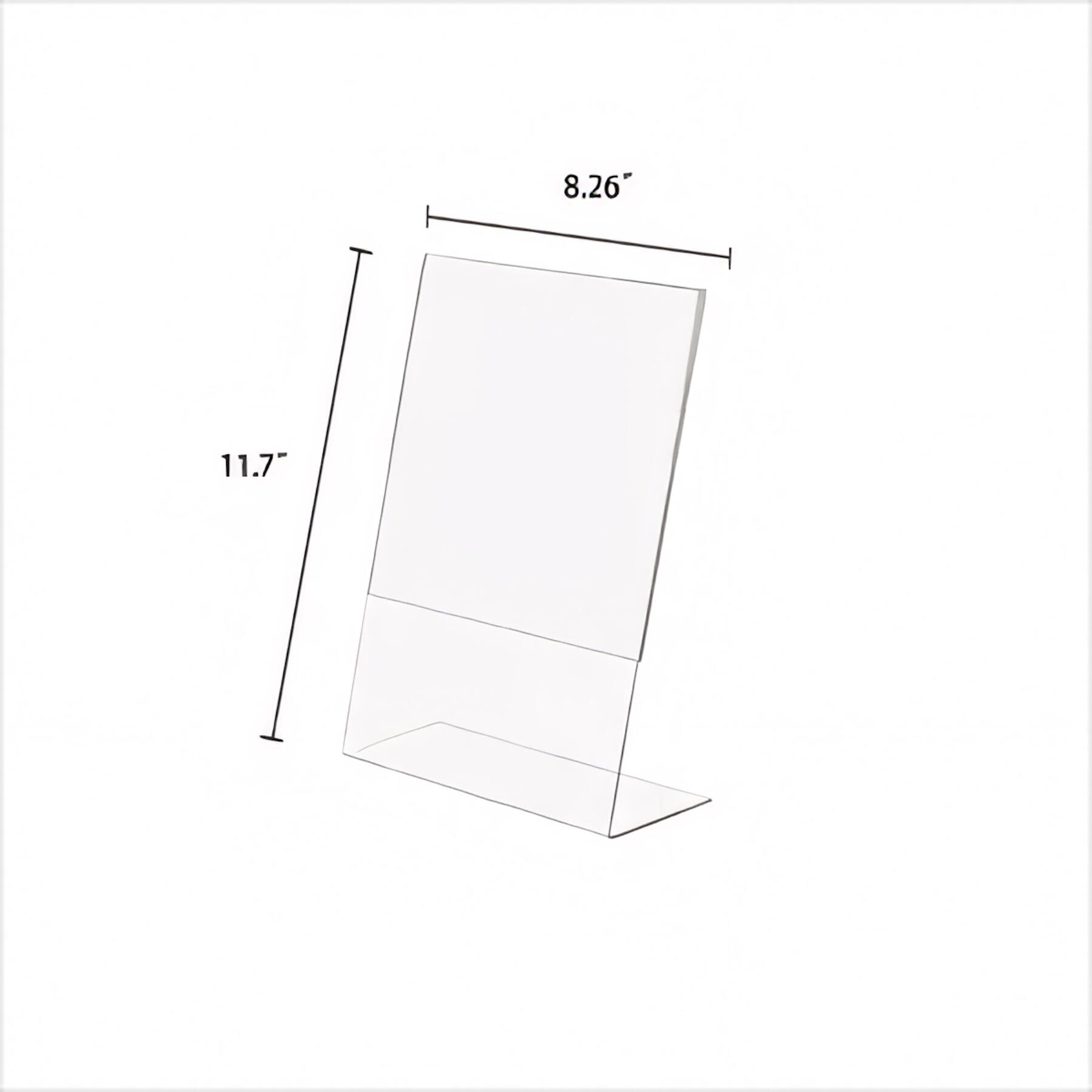Clear Acrylic Slant Sign Holder