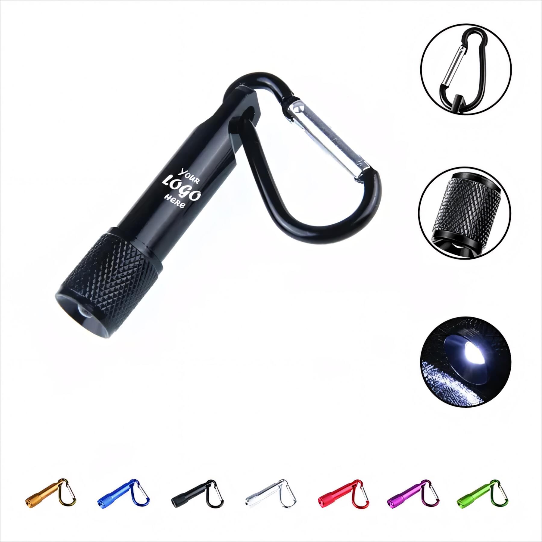 Aluminum Carabiner Flashlight Clip
