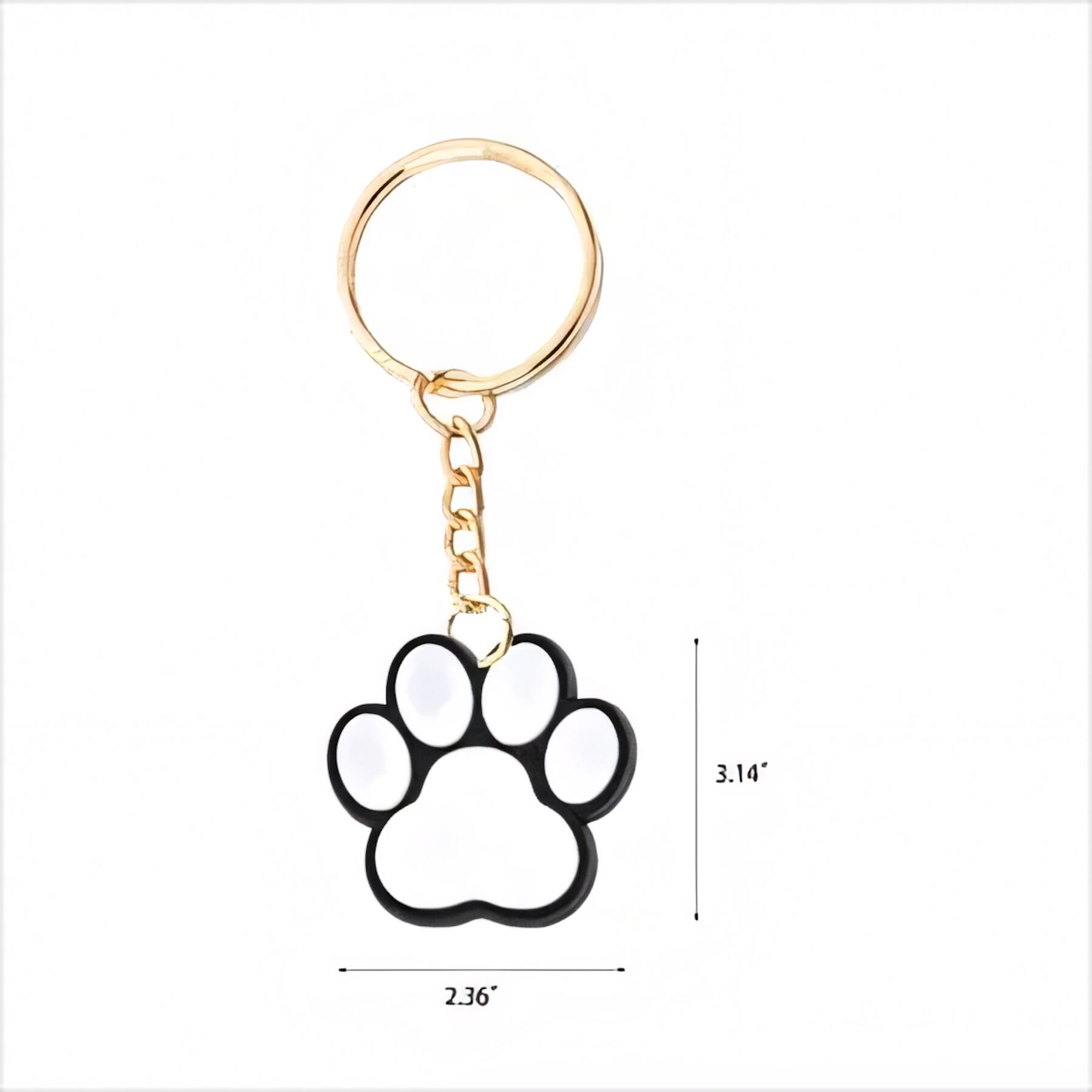 Paw Print Vinyl Key Tag