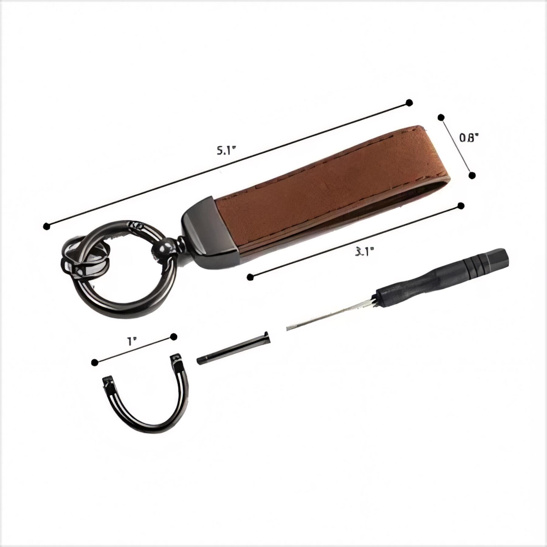 Debossed Logo Belt Clip Keychain