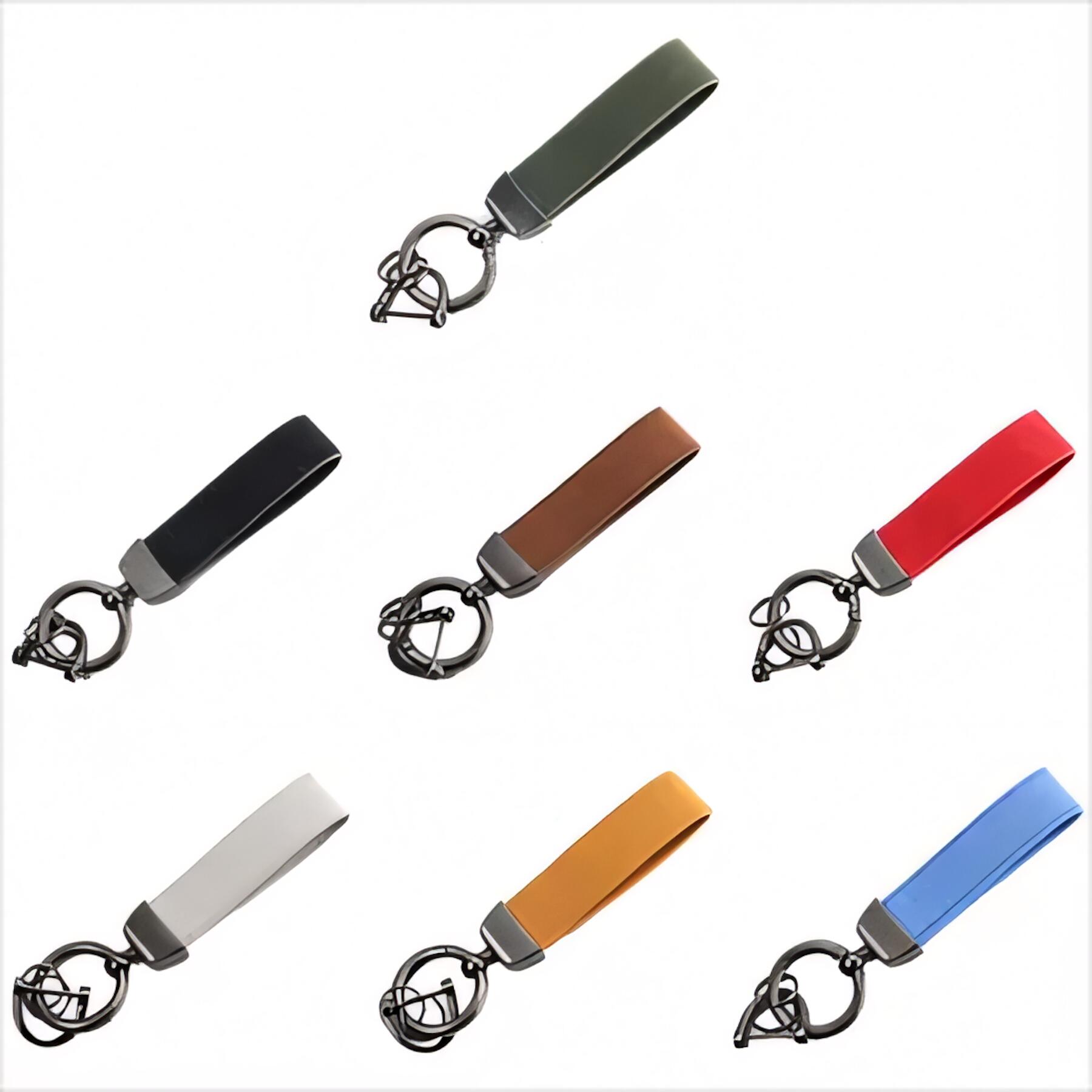 Debossed Logo Belt Clip Keychain