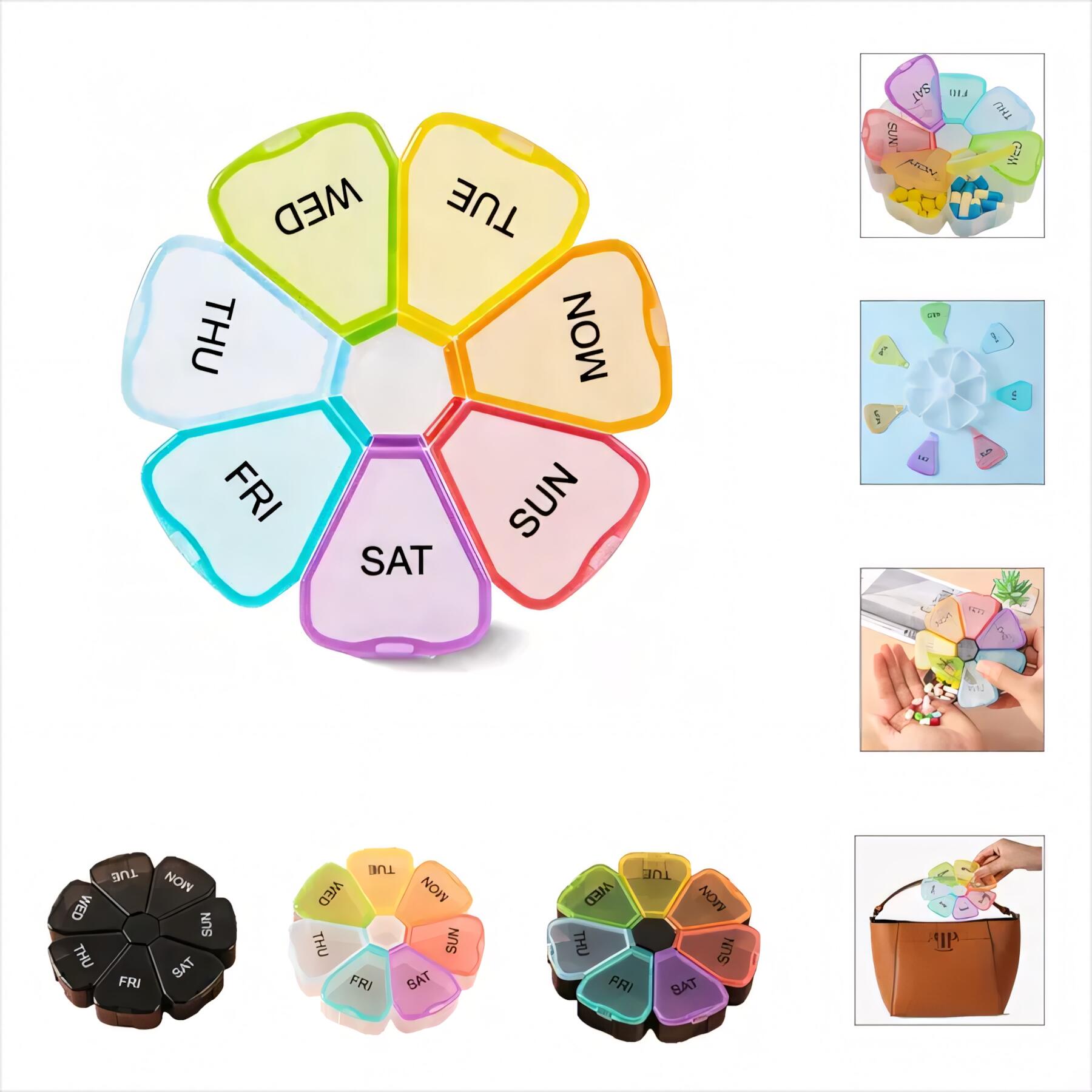 7-Day Pill Organizer Round