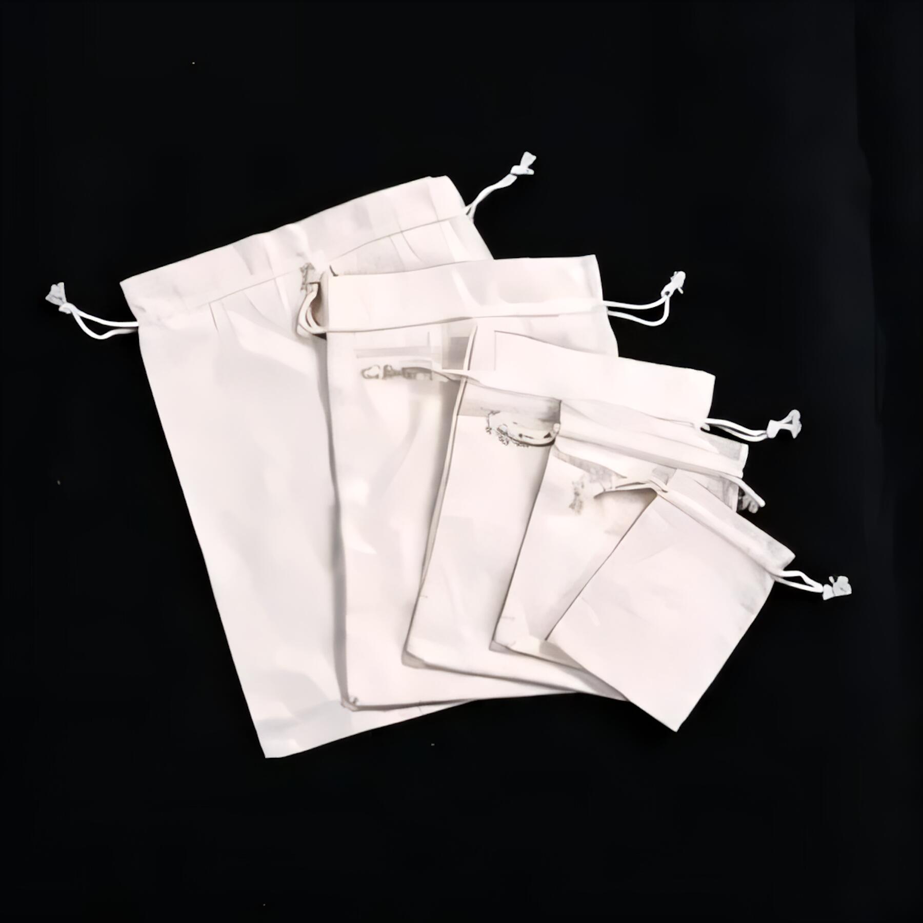Muslin Drawstring Storage Bags Cotton
