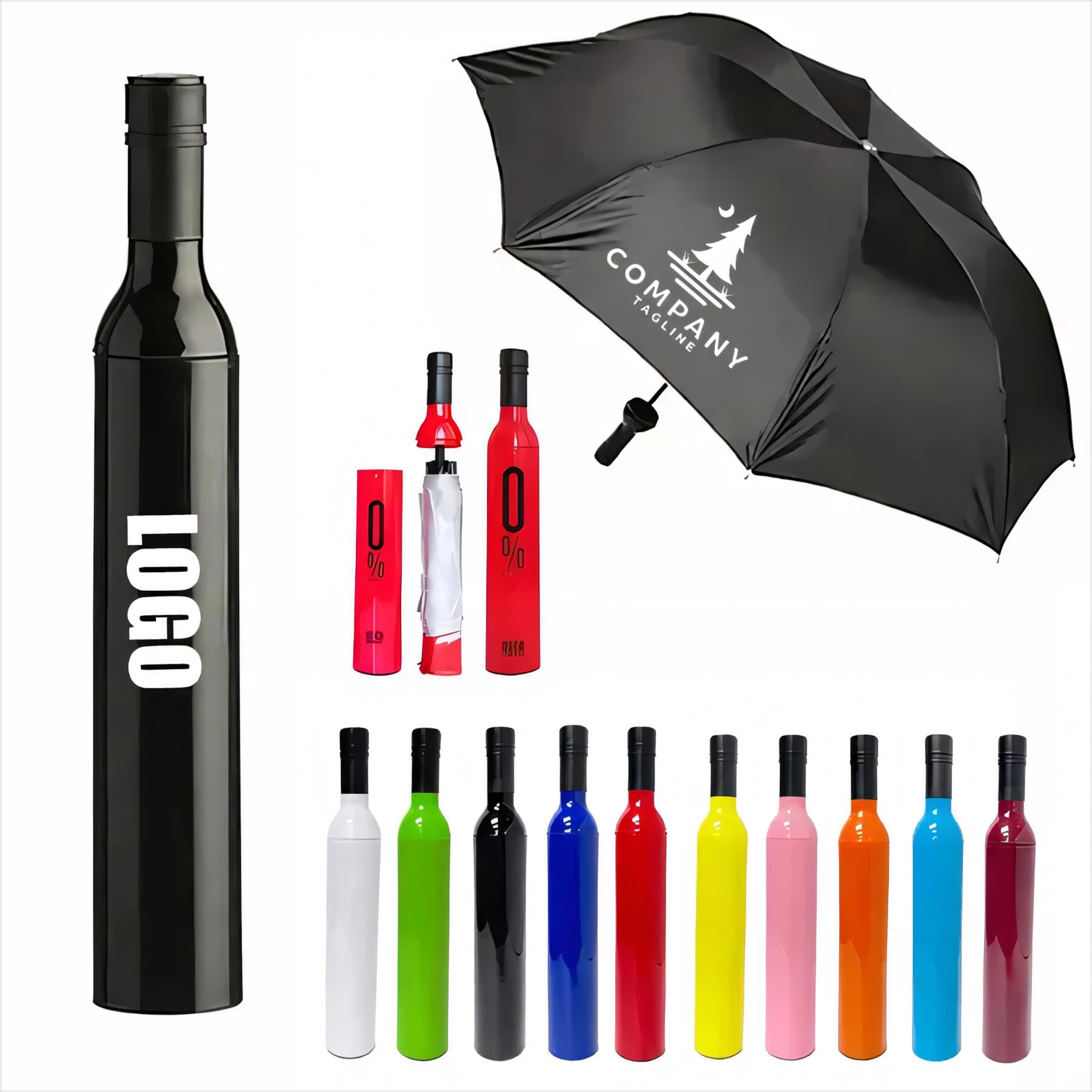 Wine Bottle Umbrella Travel Portable