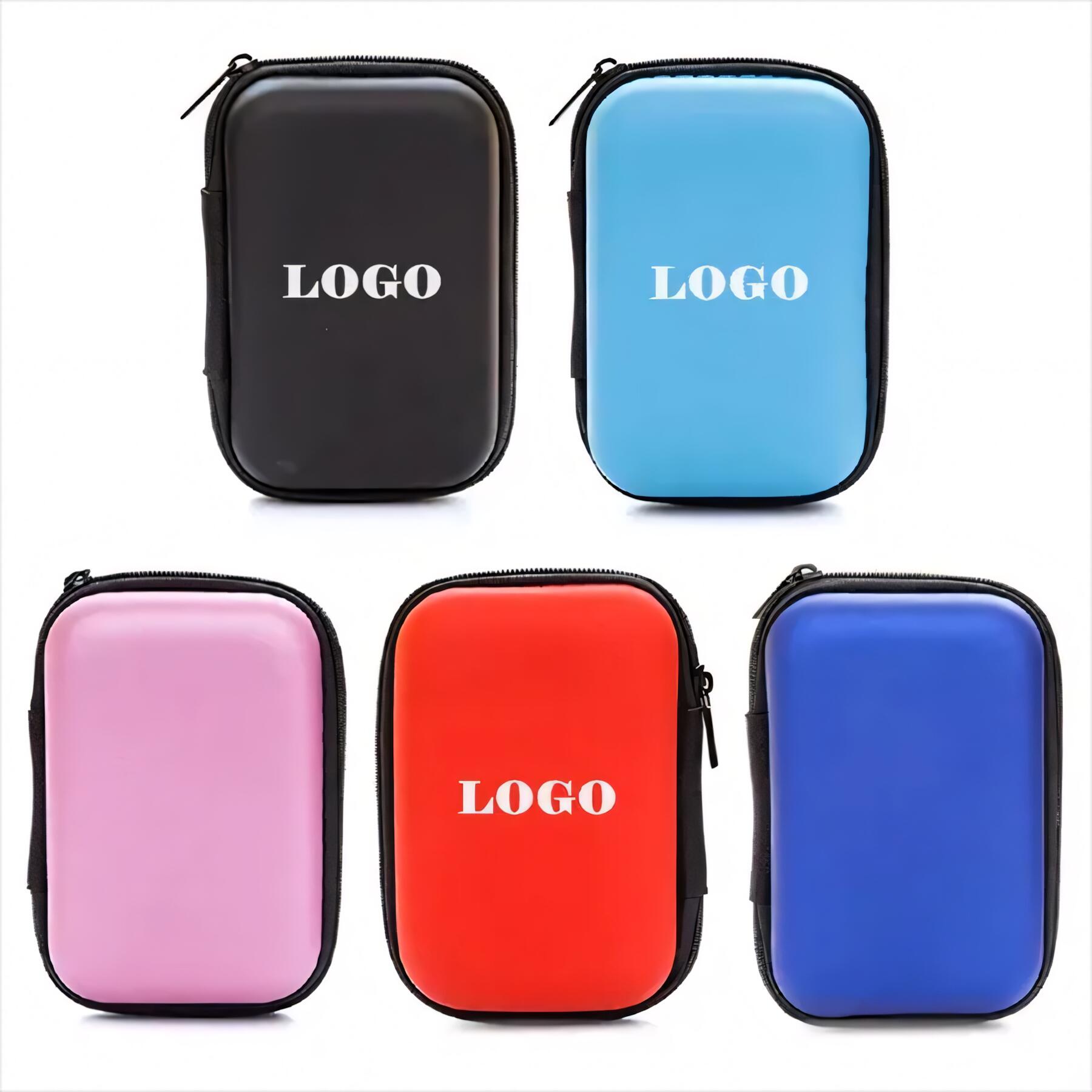 Mini Hard Zipper Headphone Case