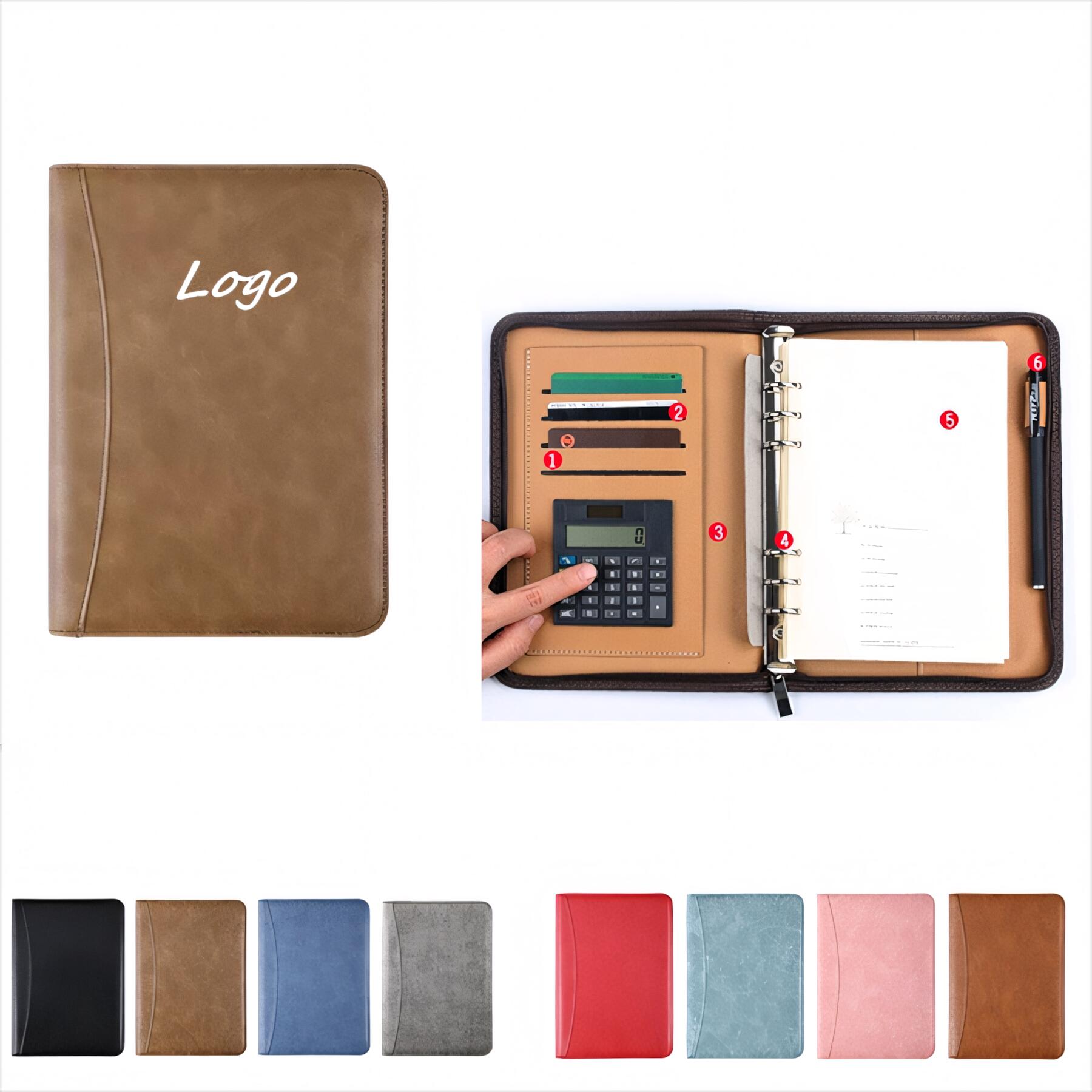 PU Leather Business Portfolio Notebook