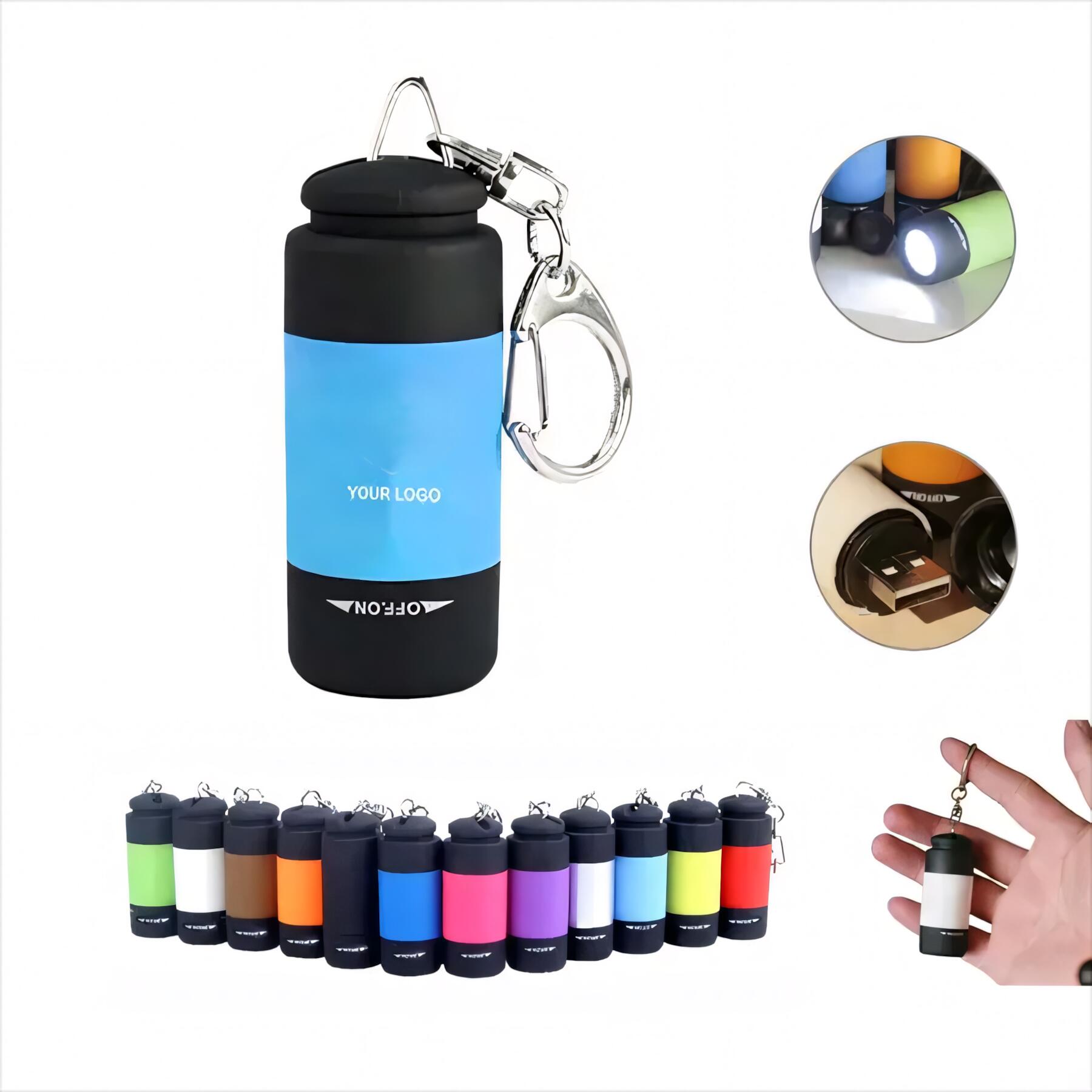 Mini USB Rechargeable LED Keychain Flashlight