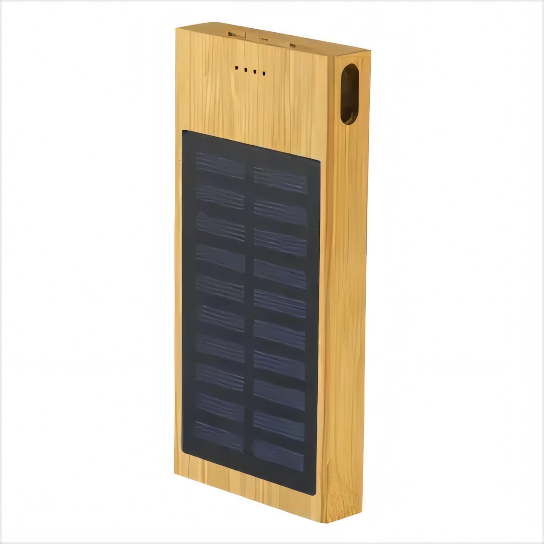 Bamboo Solar Power Bank Wireless