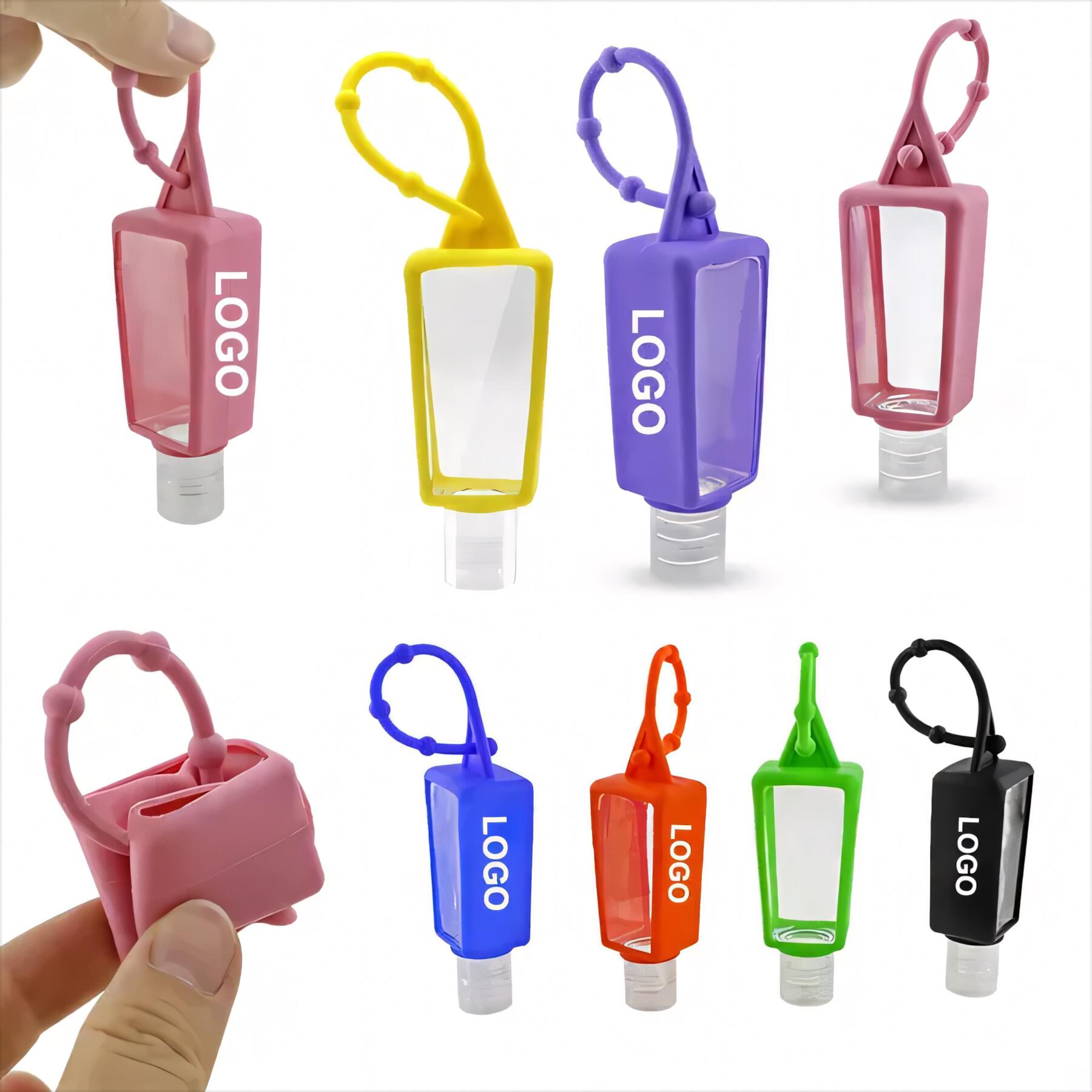Silicone Hand Sanitizer Holder Keychain