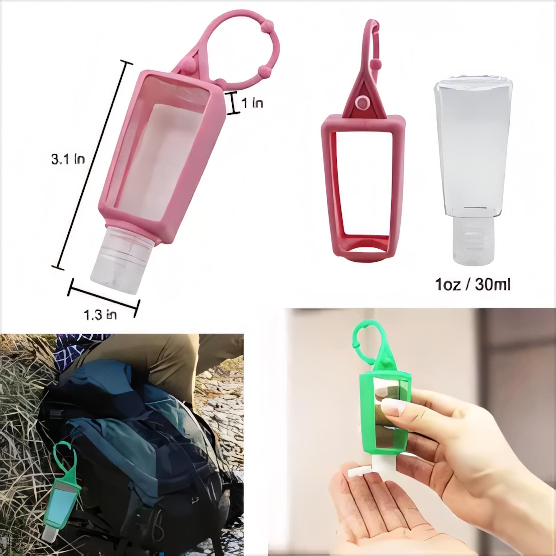 Silicone Hand Sanitizer Holder Keychain