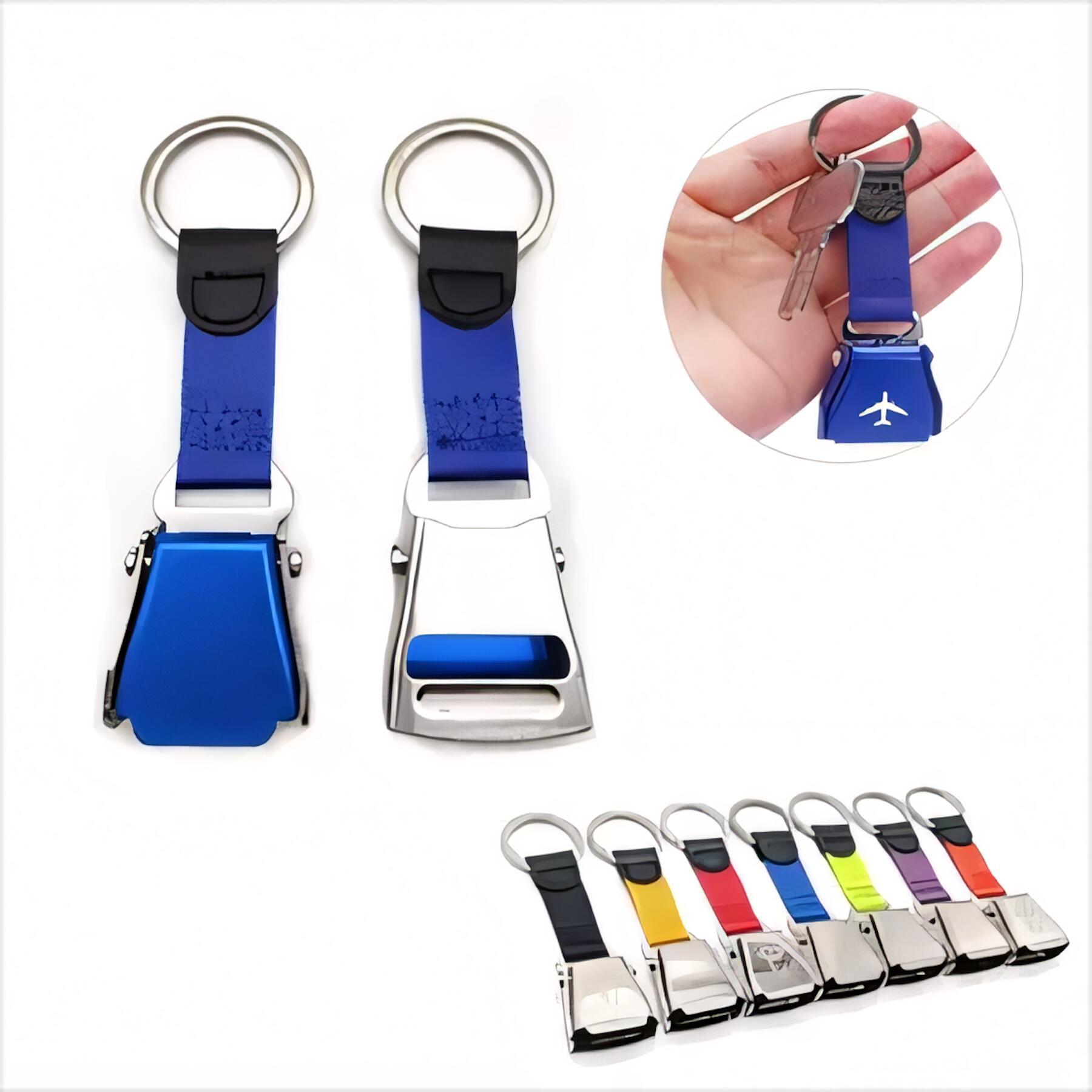 Airplane Seatbelt Buckle Keychain