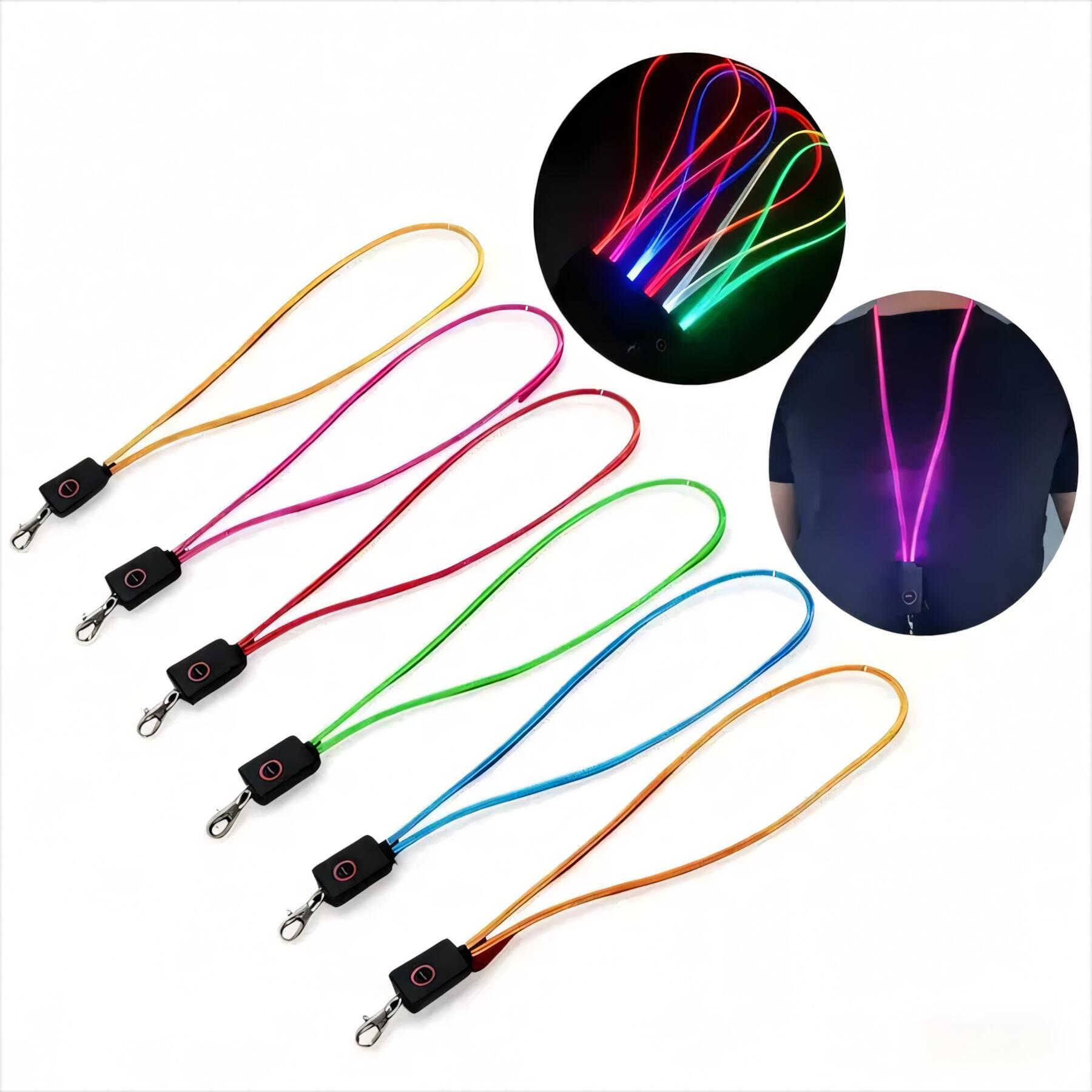LED Flashing Lanyard Keychain Holder