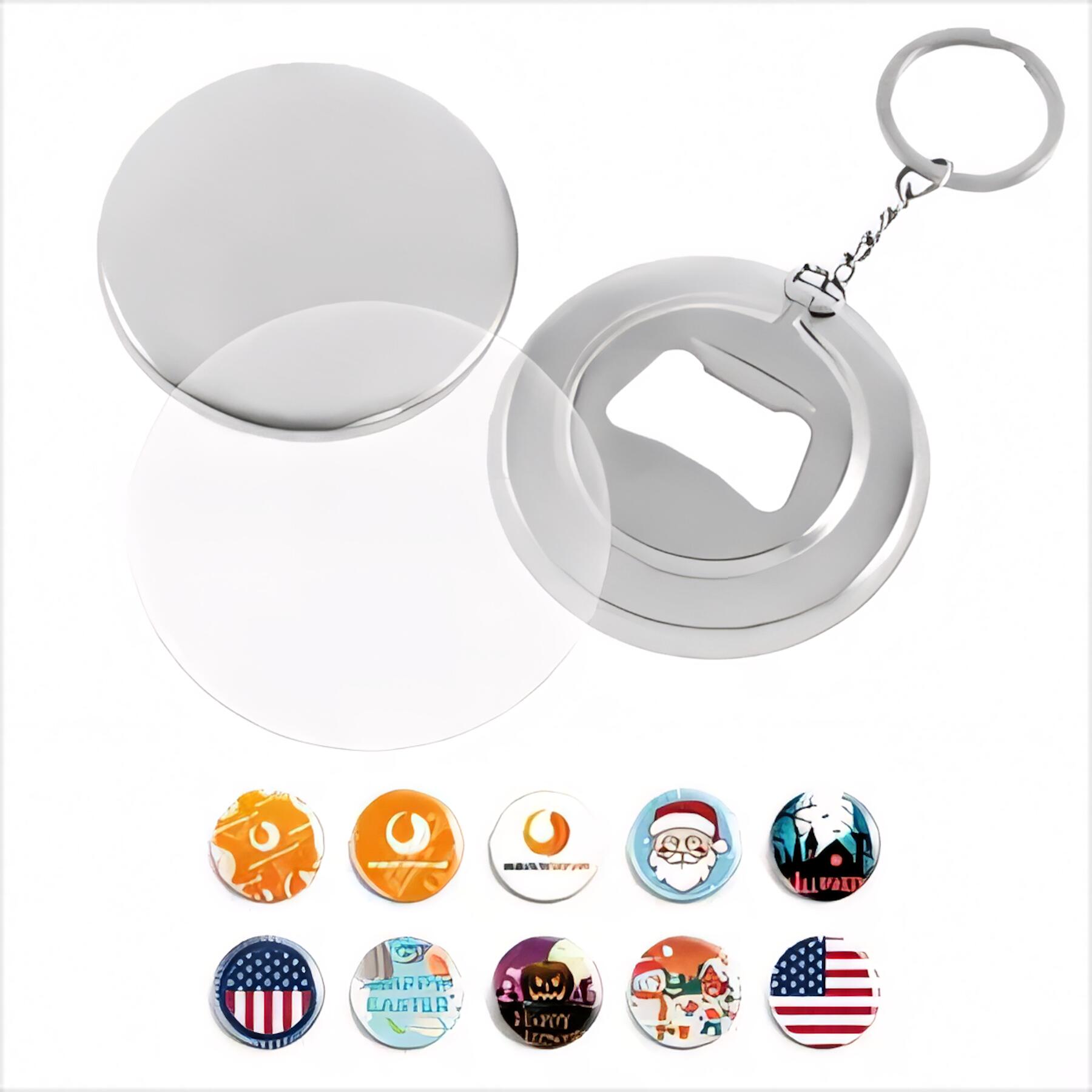 Tinplate Bottle Opener Keychain Badge
