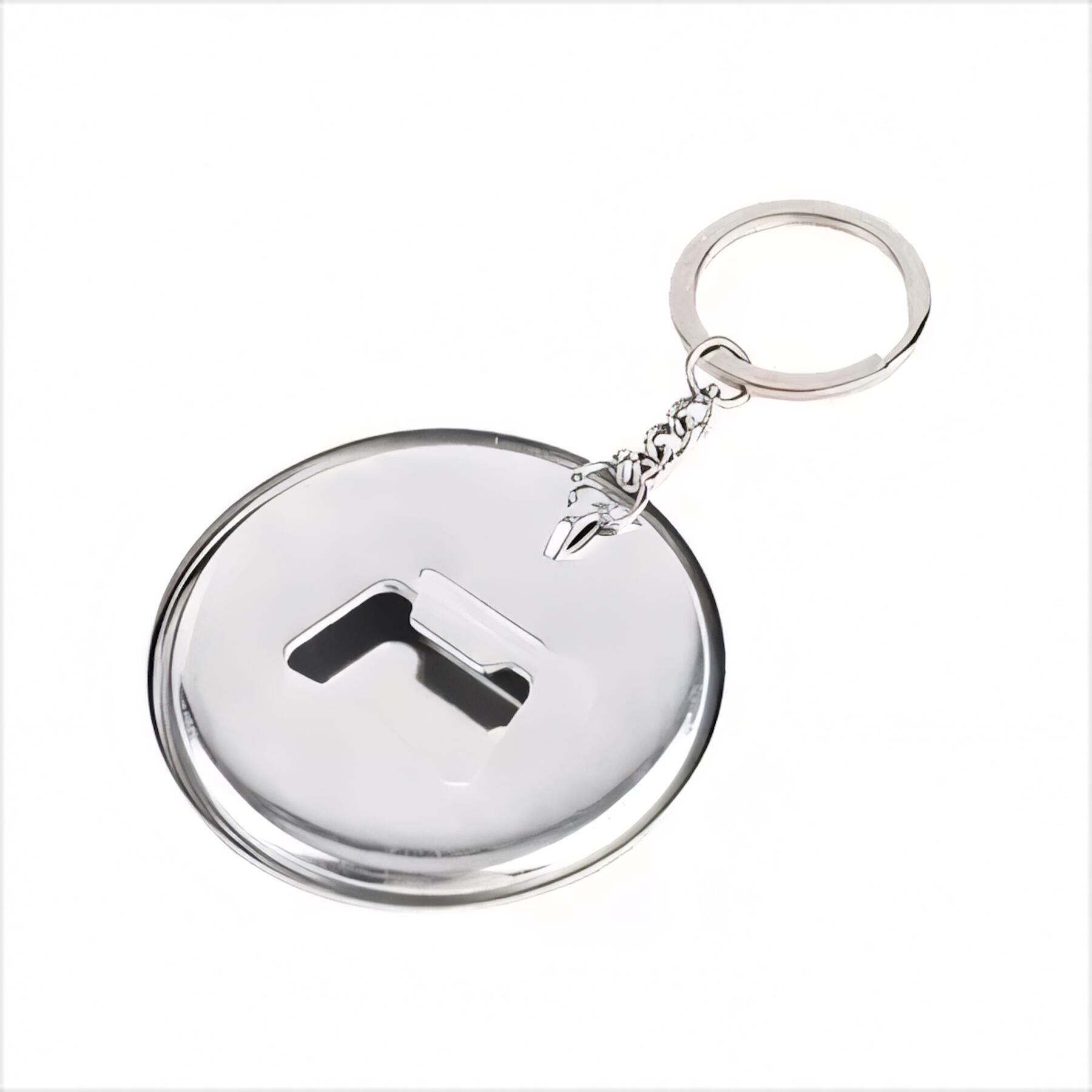 Tinplate Bottle Opener Keychain Badge