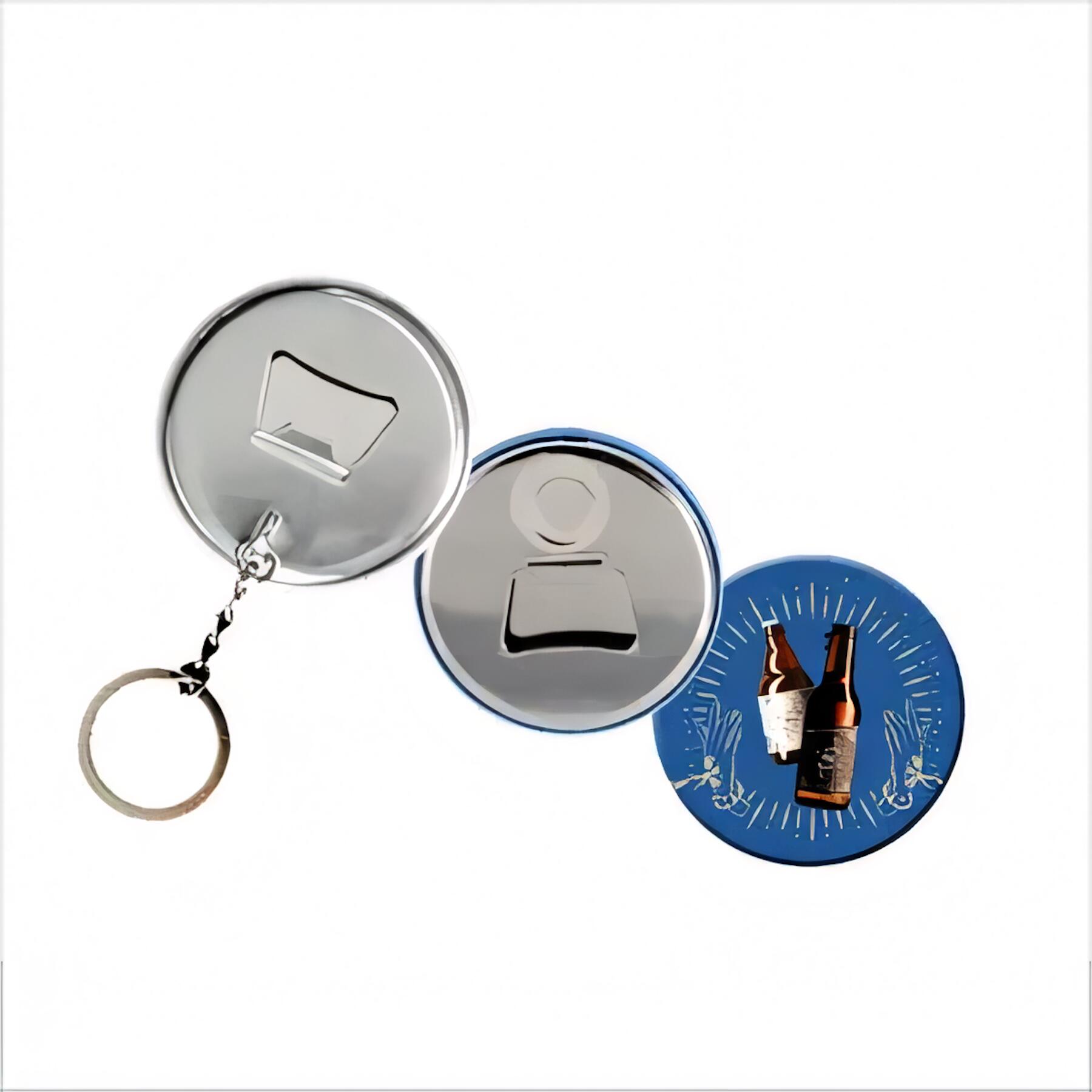 Tinplate Bottle Opener Keychain Badge
