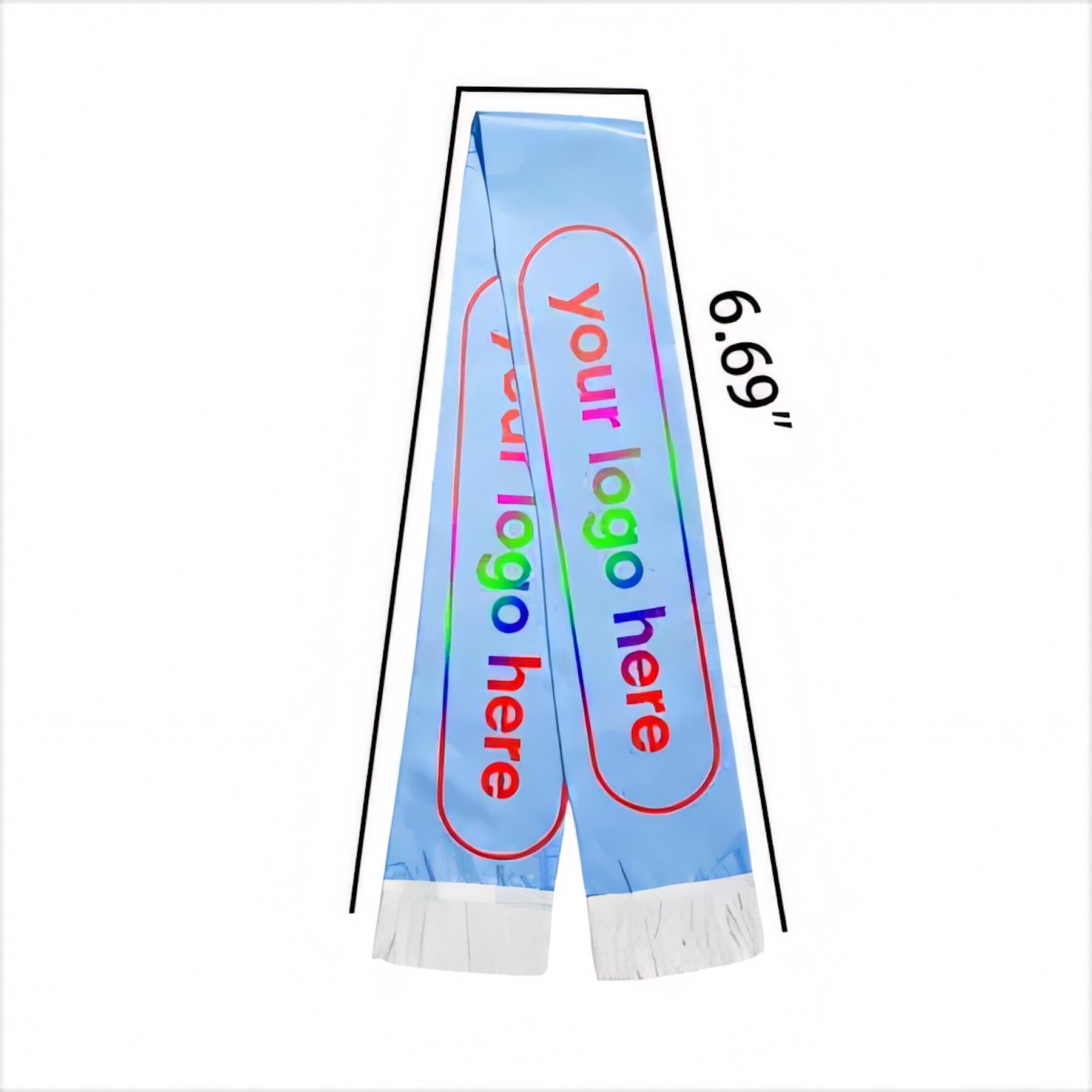Full Color Fringed Soccer Scarf