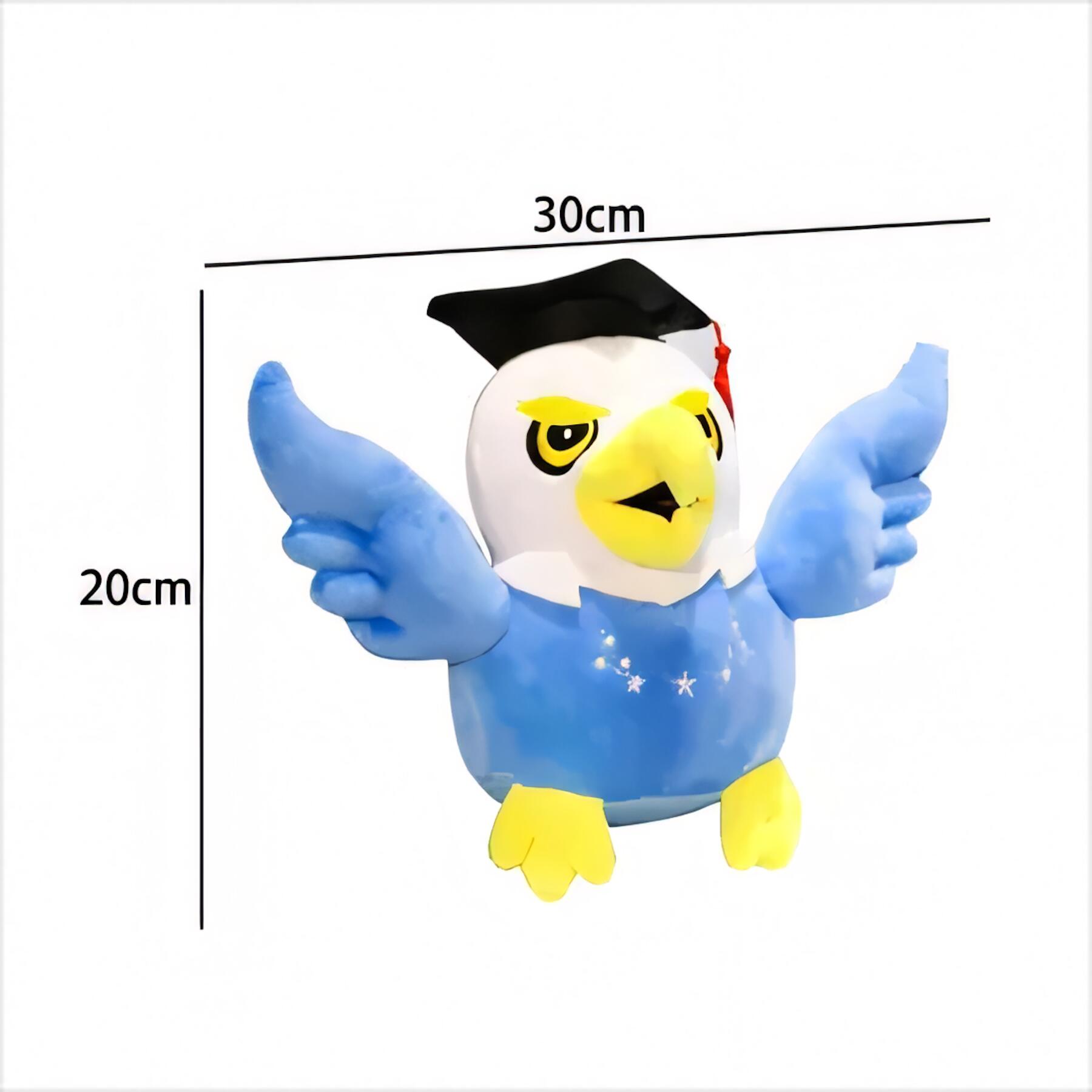 Soft Graduation Eagle Mascot Plush