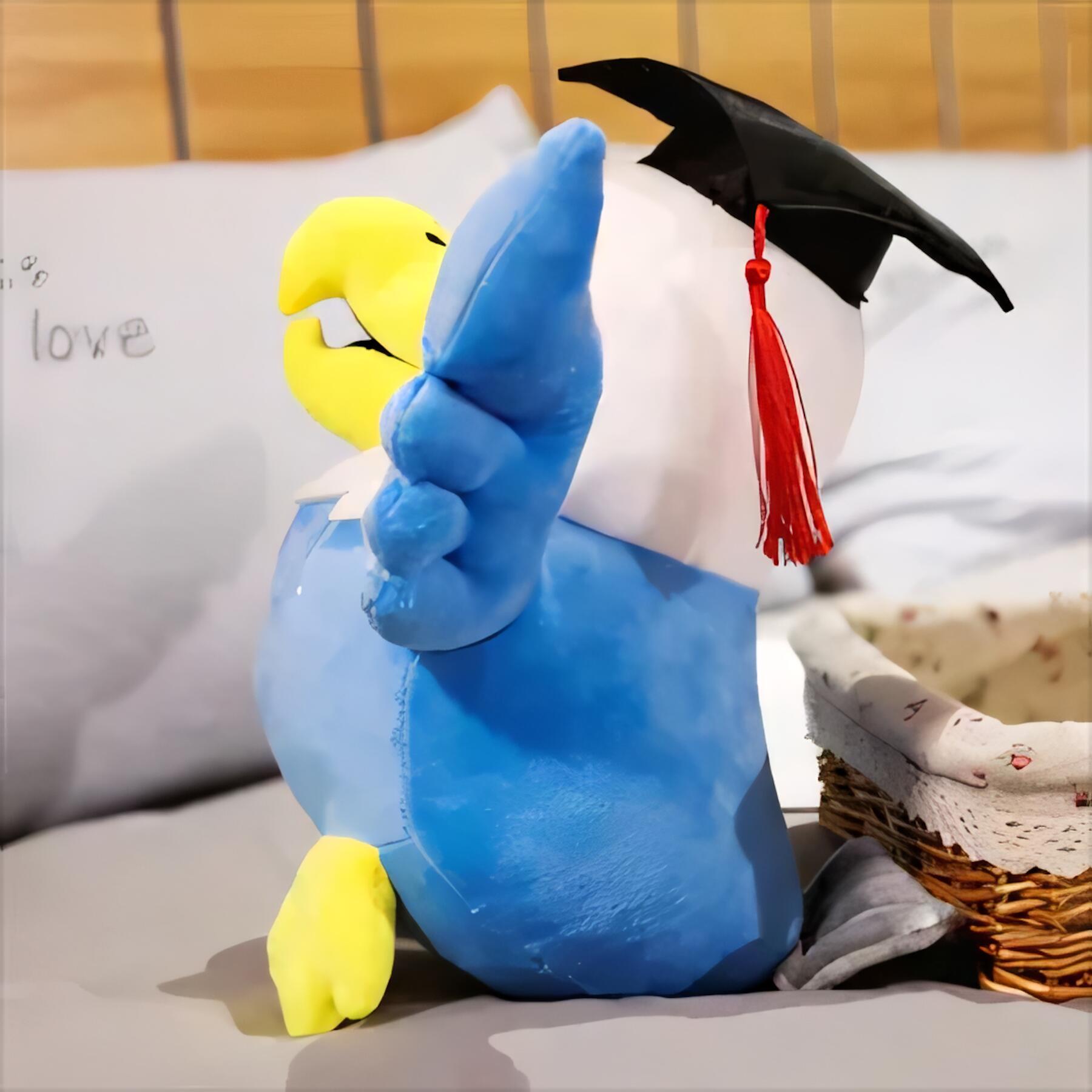 Soft Graduation Eagle Mascot Plush