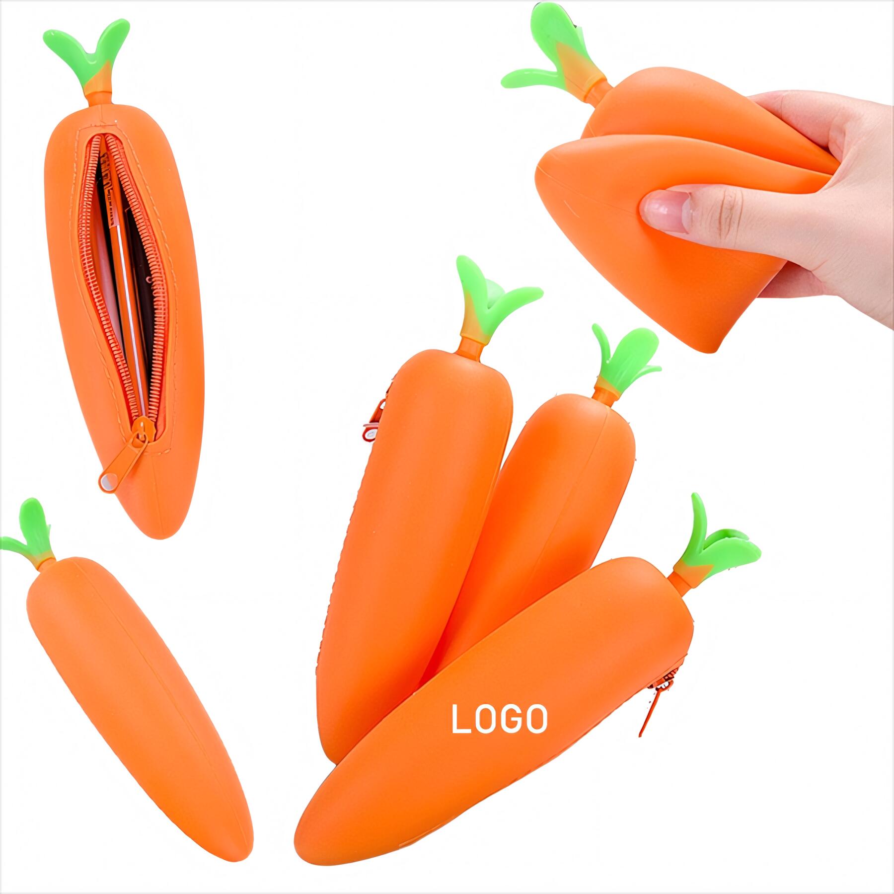 Carrot Silicone Pencil Case
