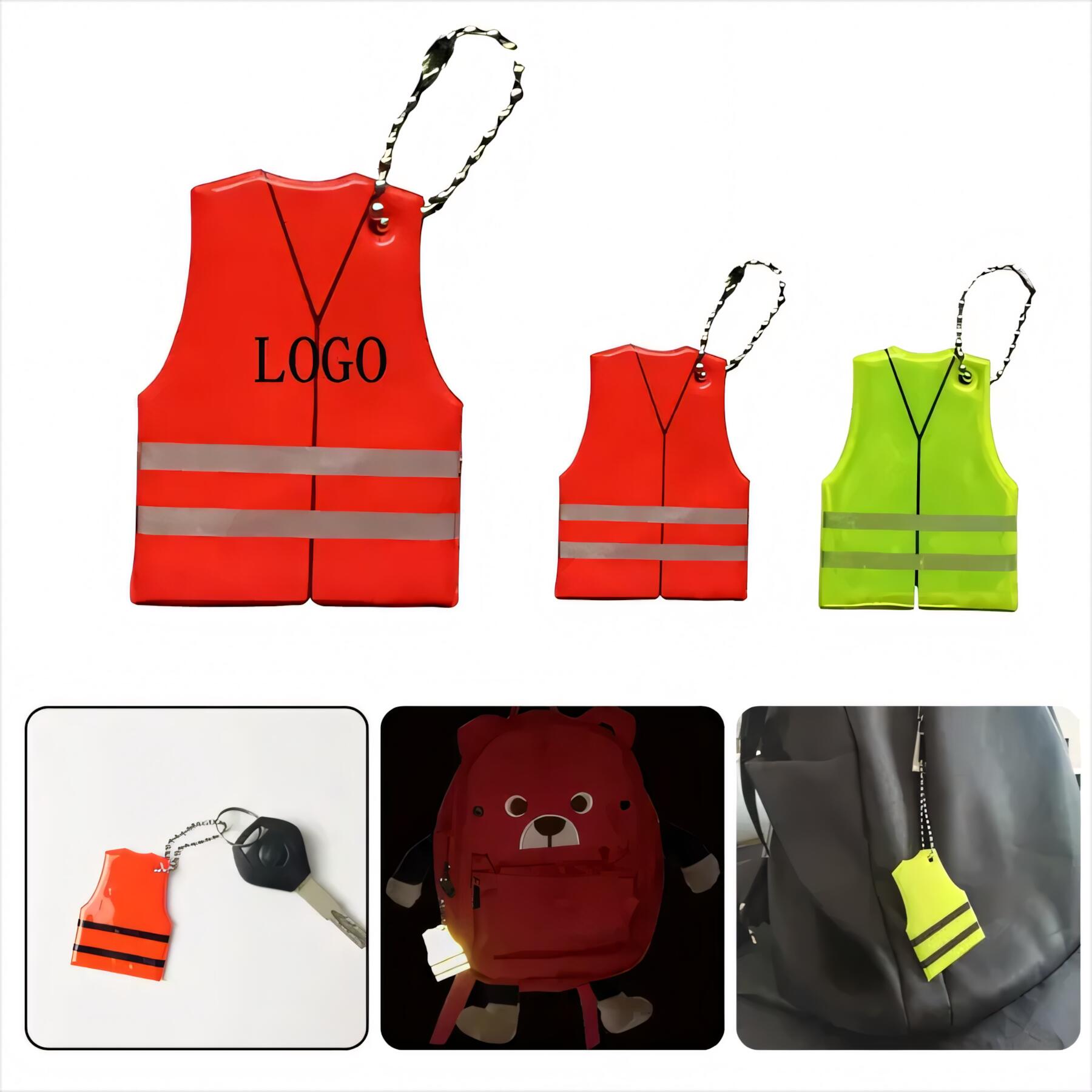 Reflective Safety Pendant Key Chain