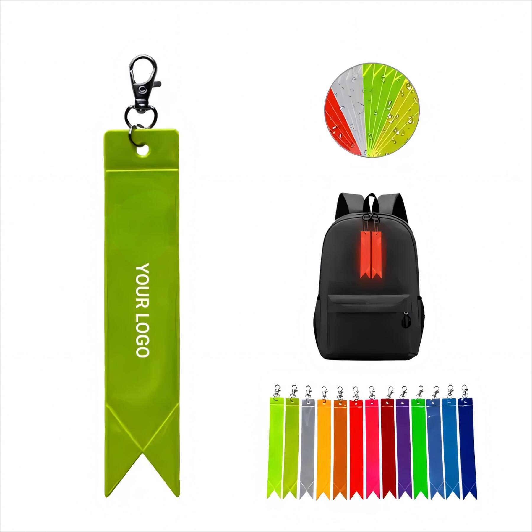 Reflective PVC Safety Keychain Pendants
