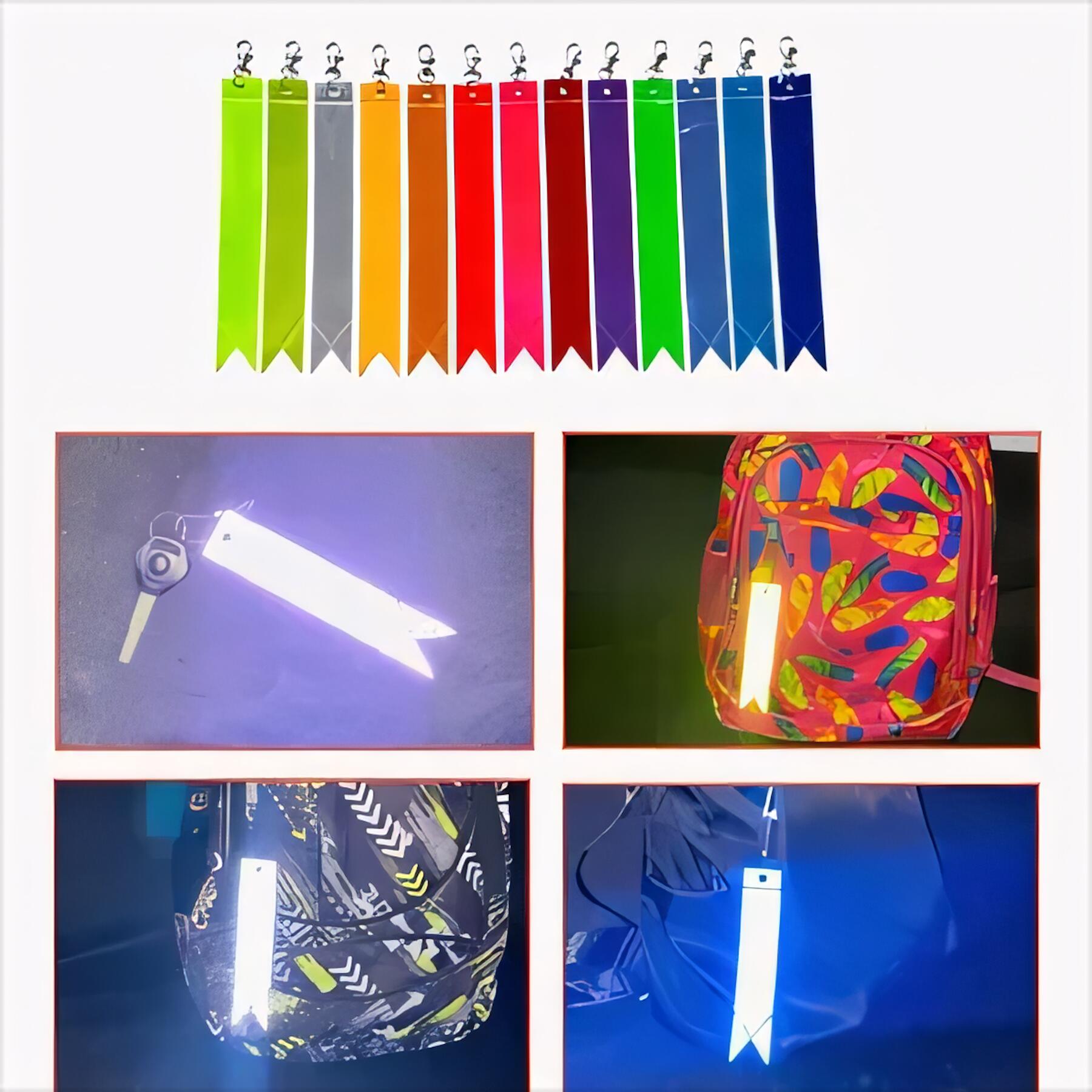 Reflective PVC Safety Keychain Pendants