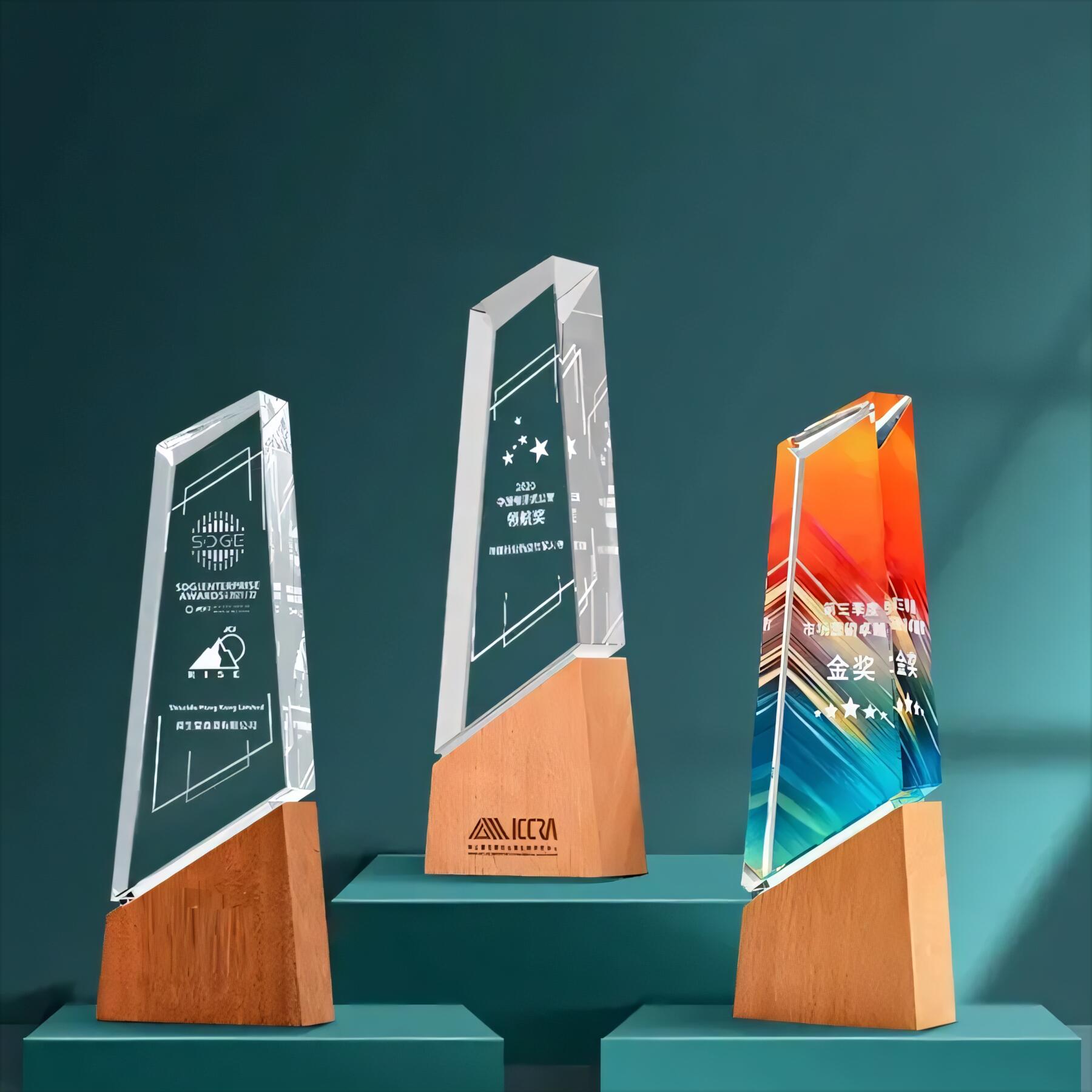 Glass Trophy Awards Champion Gift
