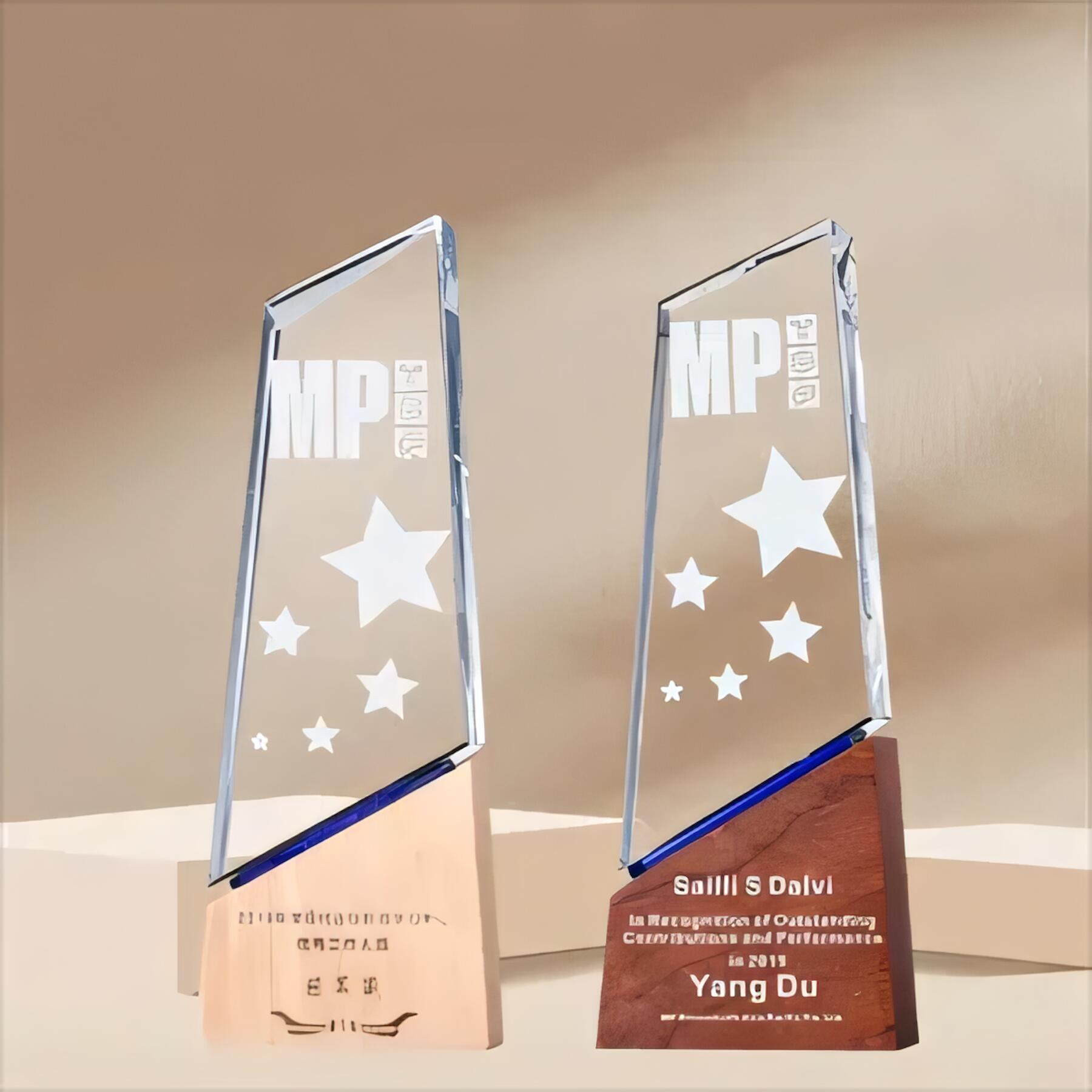 Glass Trophy Awards Champion Gift