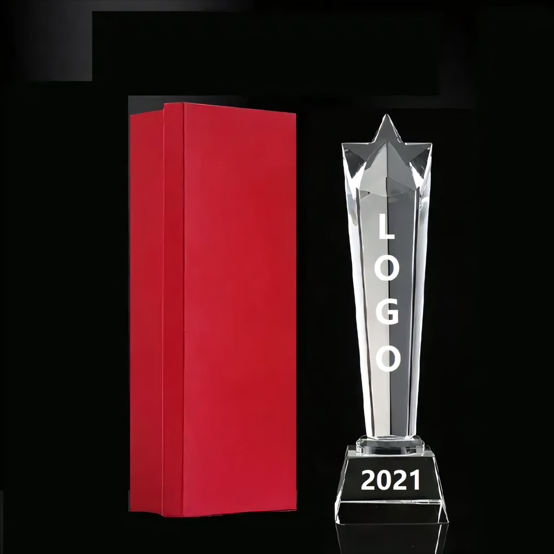 Premium Crystal Star Award Trophy