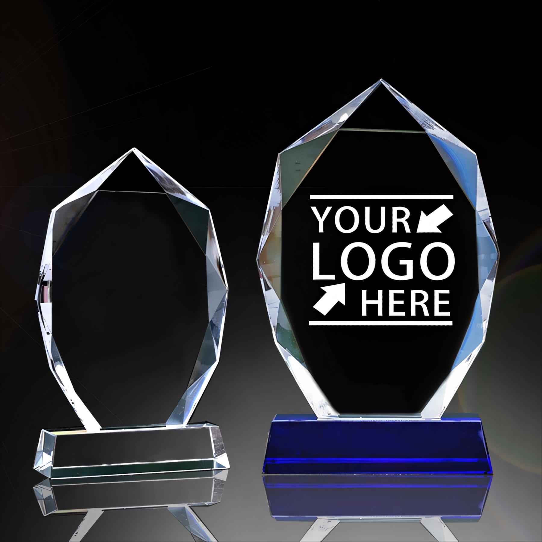 Polished Crystal Glass Trophy Award