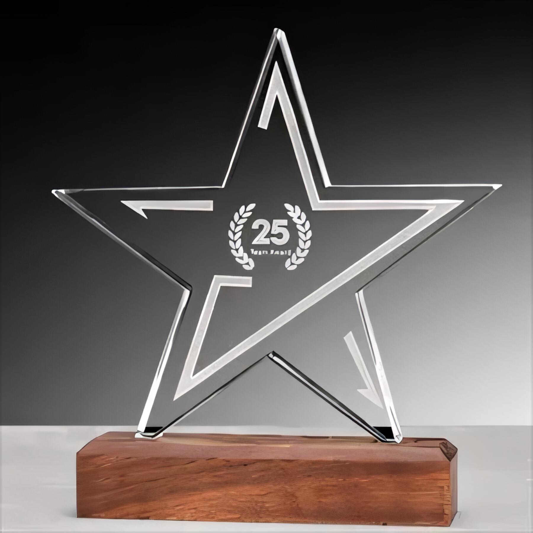 Elegant Glass Award Plaque
