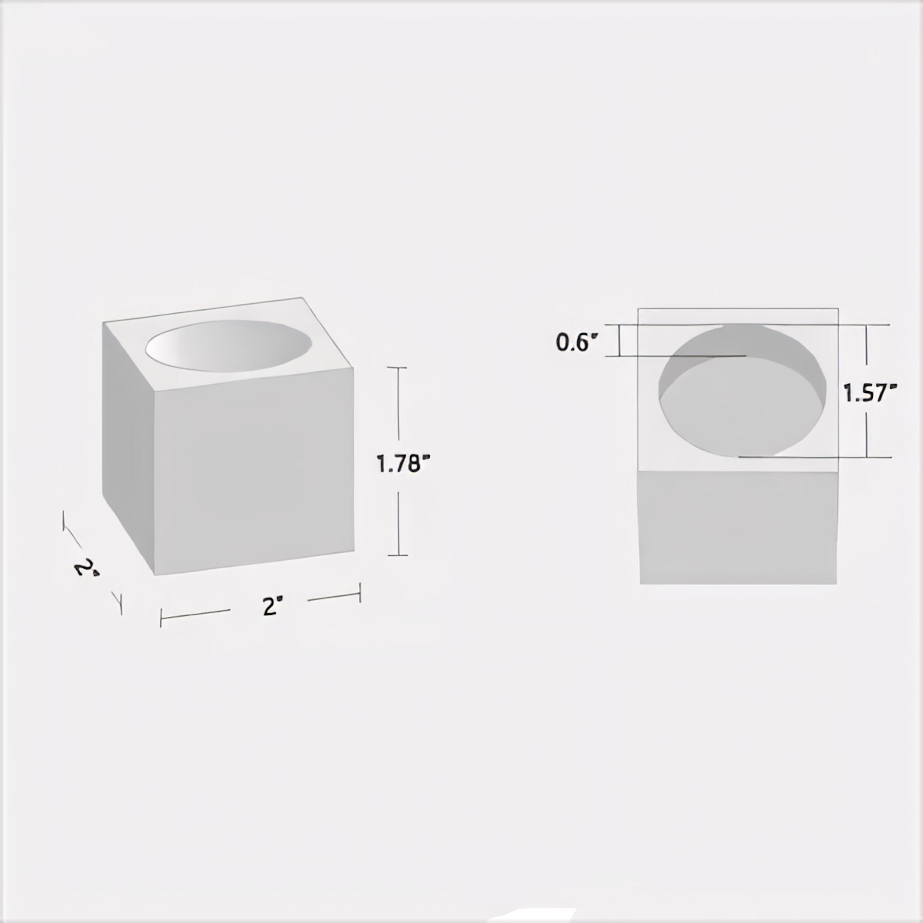 Beechwood Cube Candle Holder