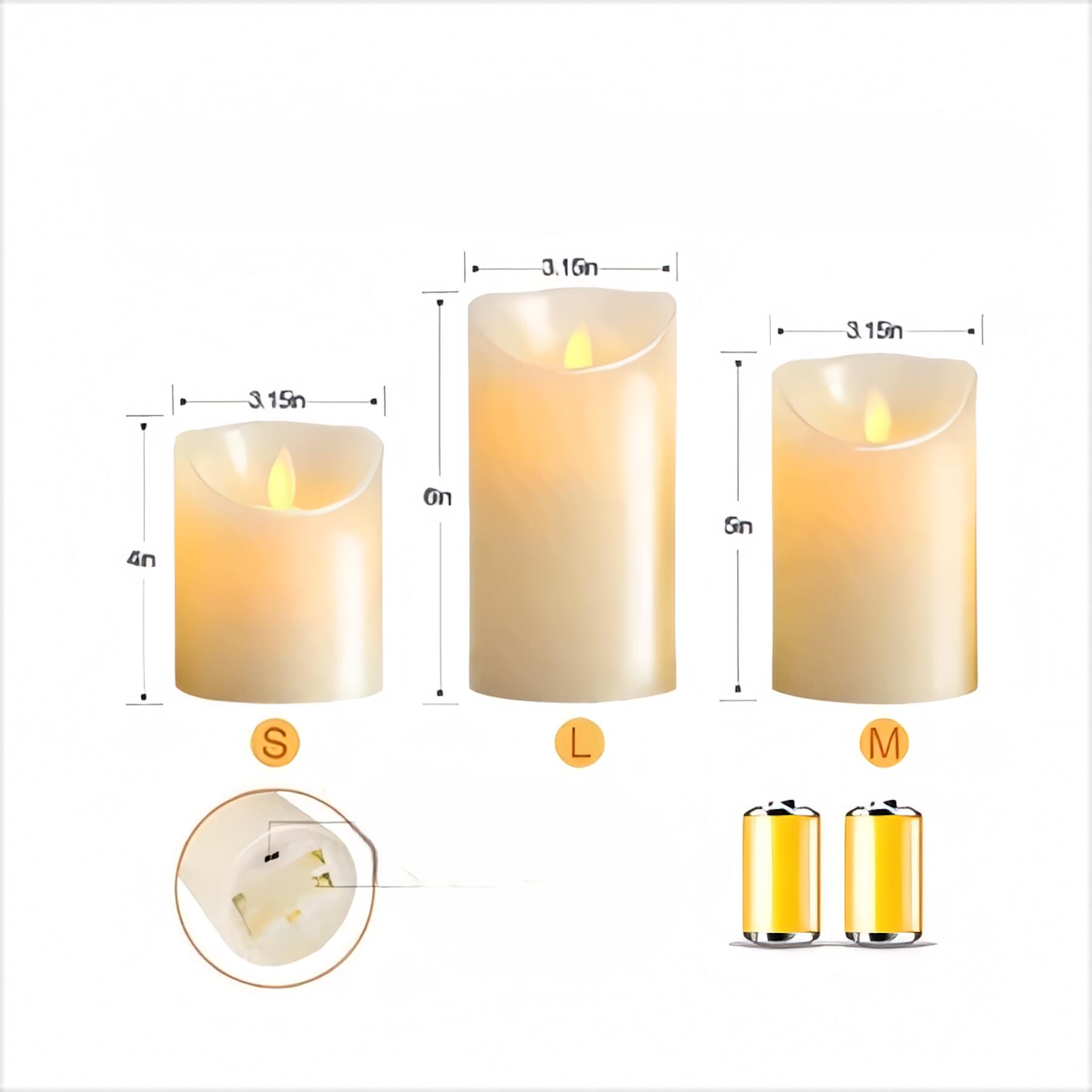 Real Wax Flameless LED Candles