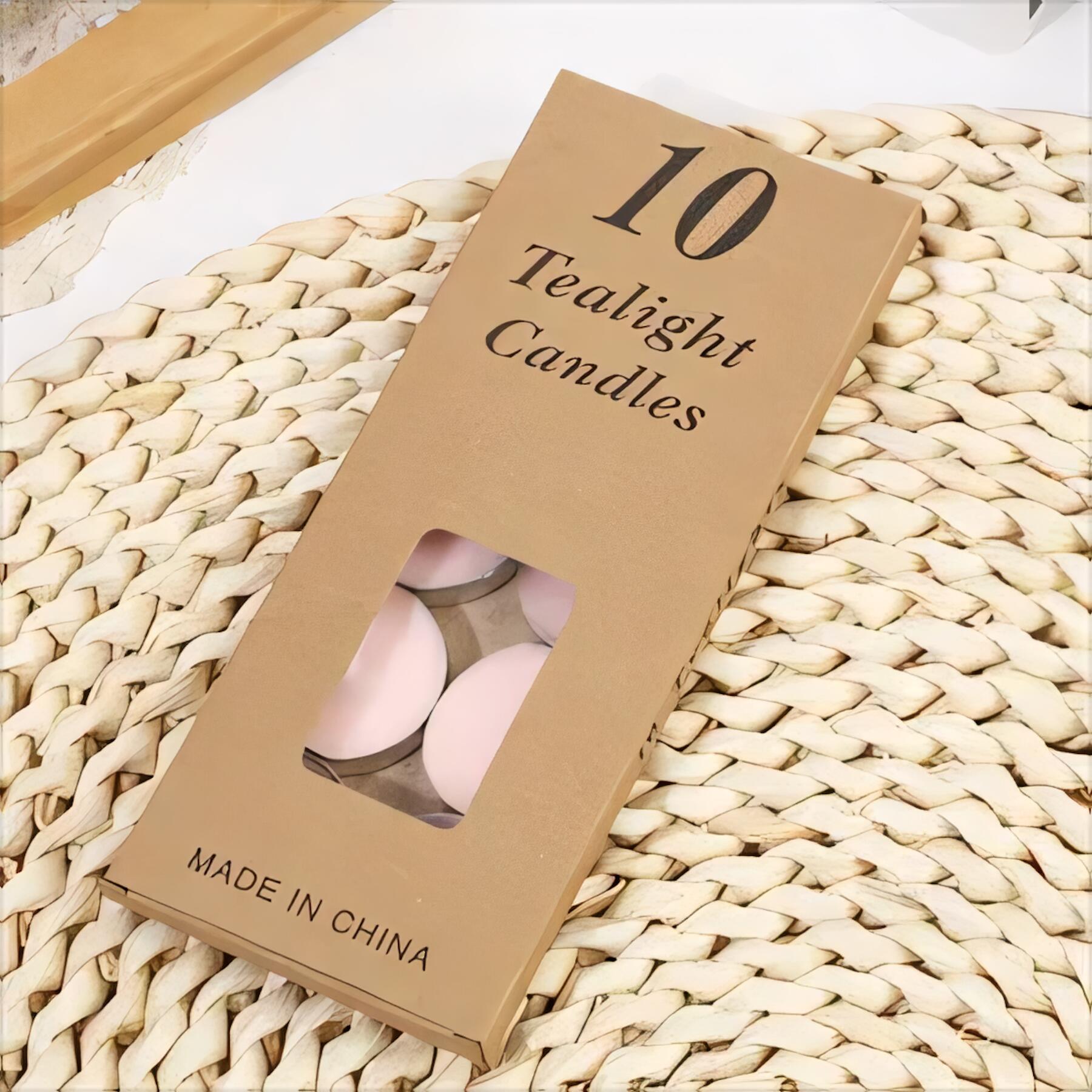 Unscented Tea Light Candles 10 Pack