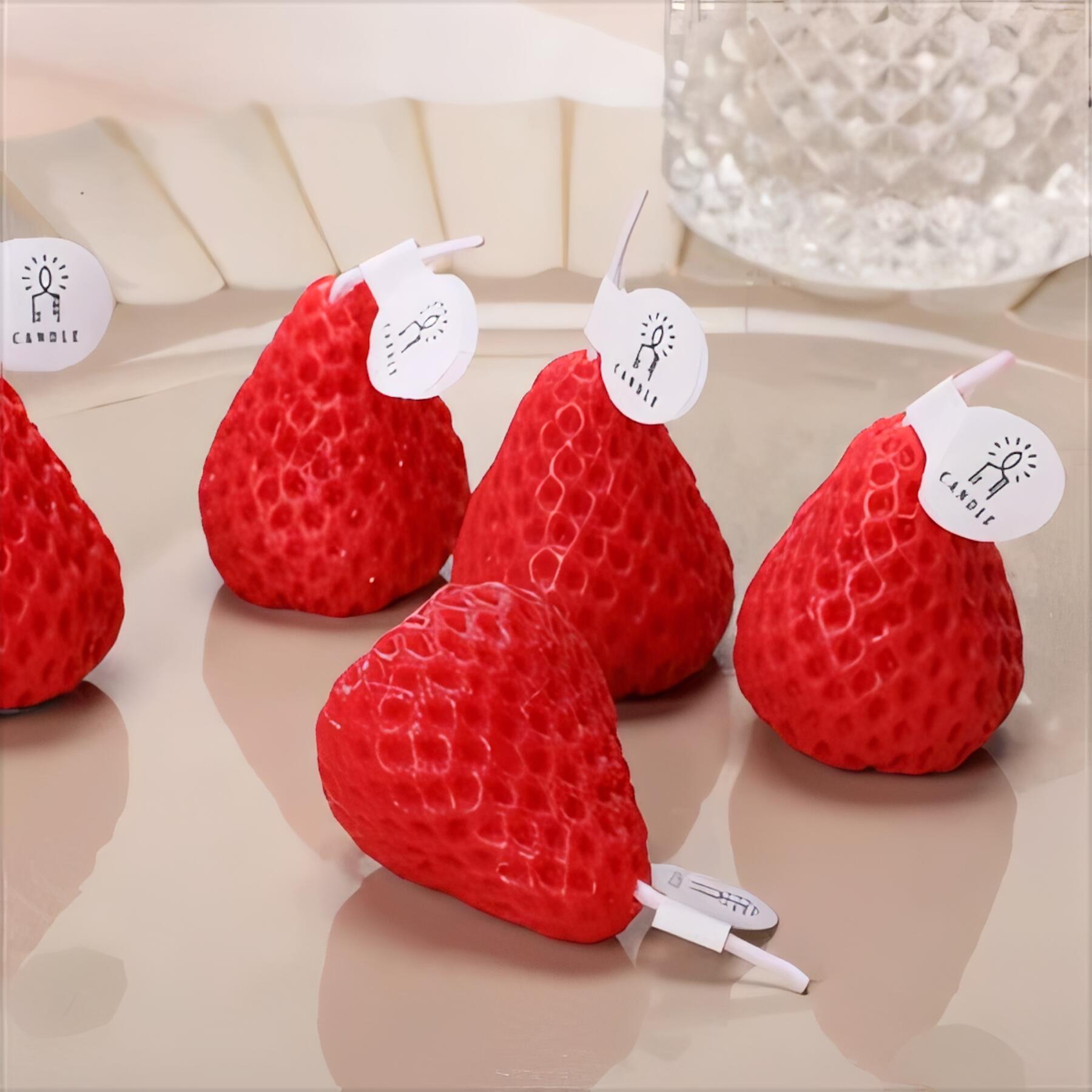 Strawberry Scented Soy Wax Candle