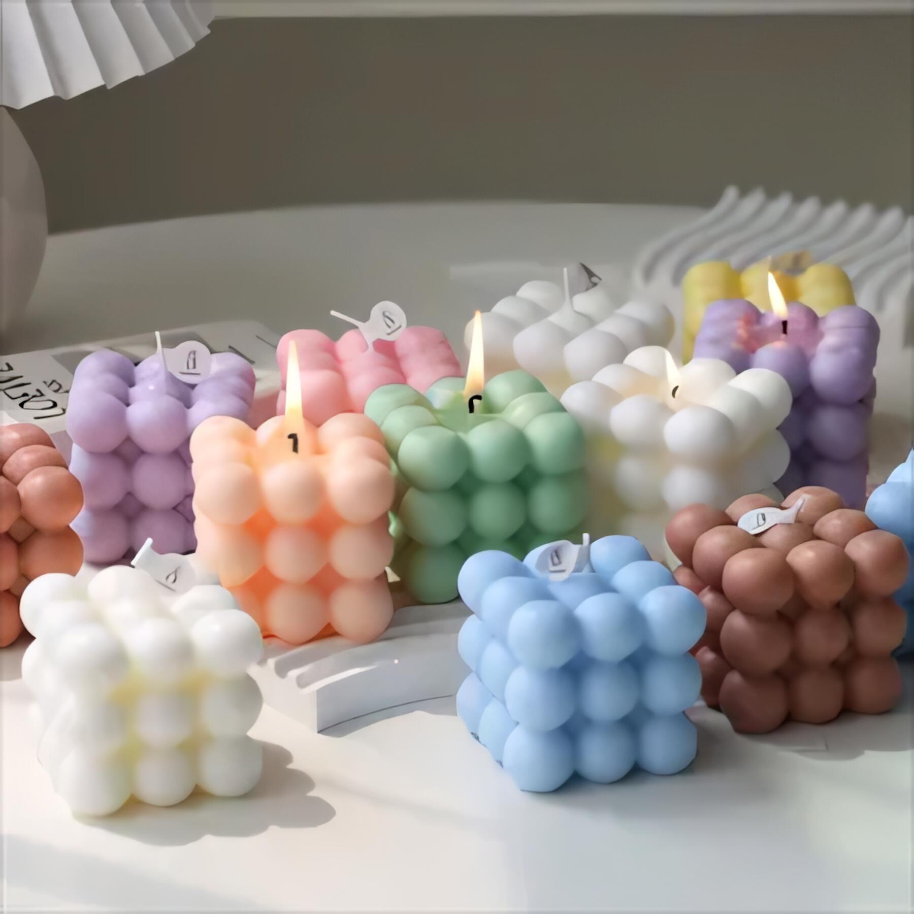 Soy Wax Bubble Cube Candles