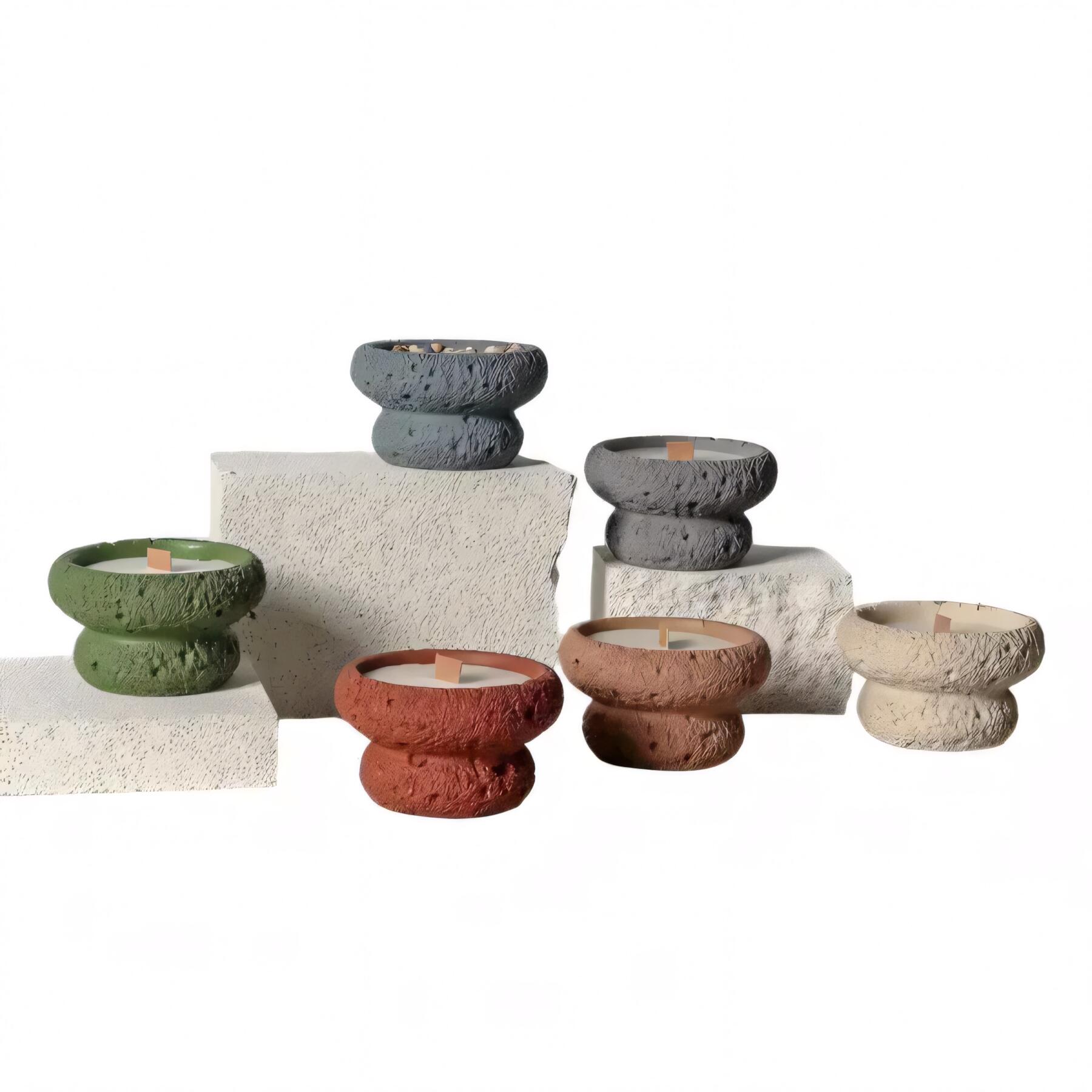 Mushroom Concrete Scented Candle