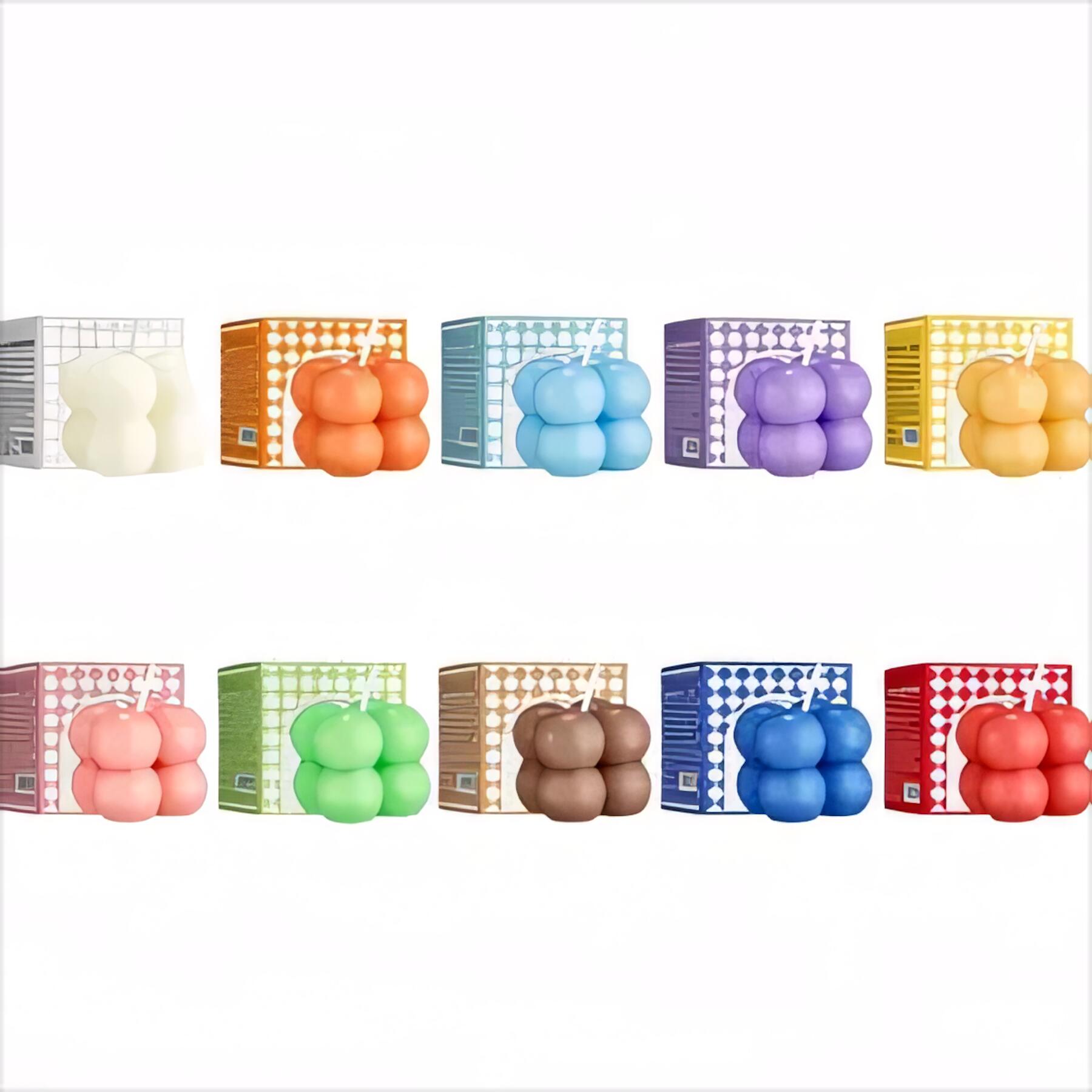Cube Scented Birthday Candle Set