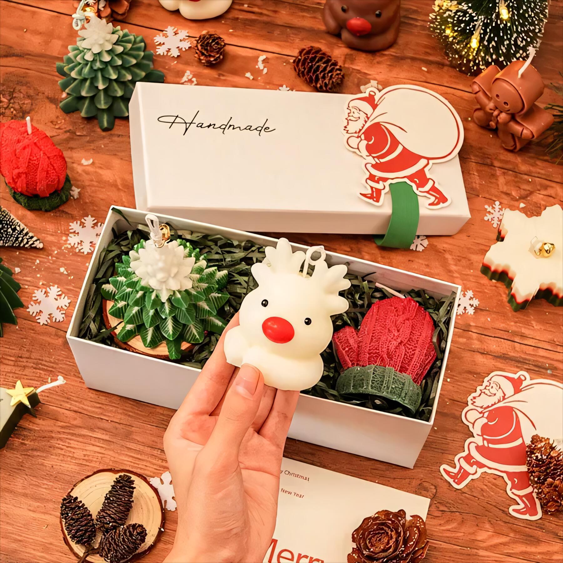 Handmade Holiday Scented Candle Set