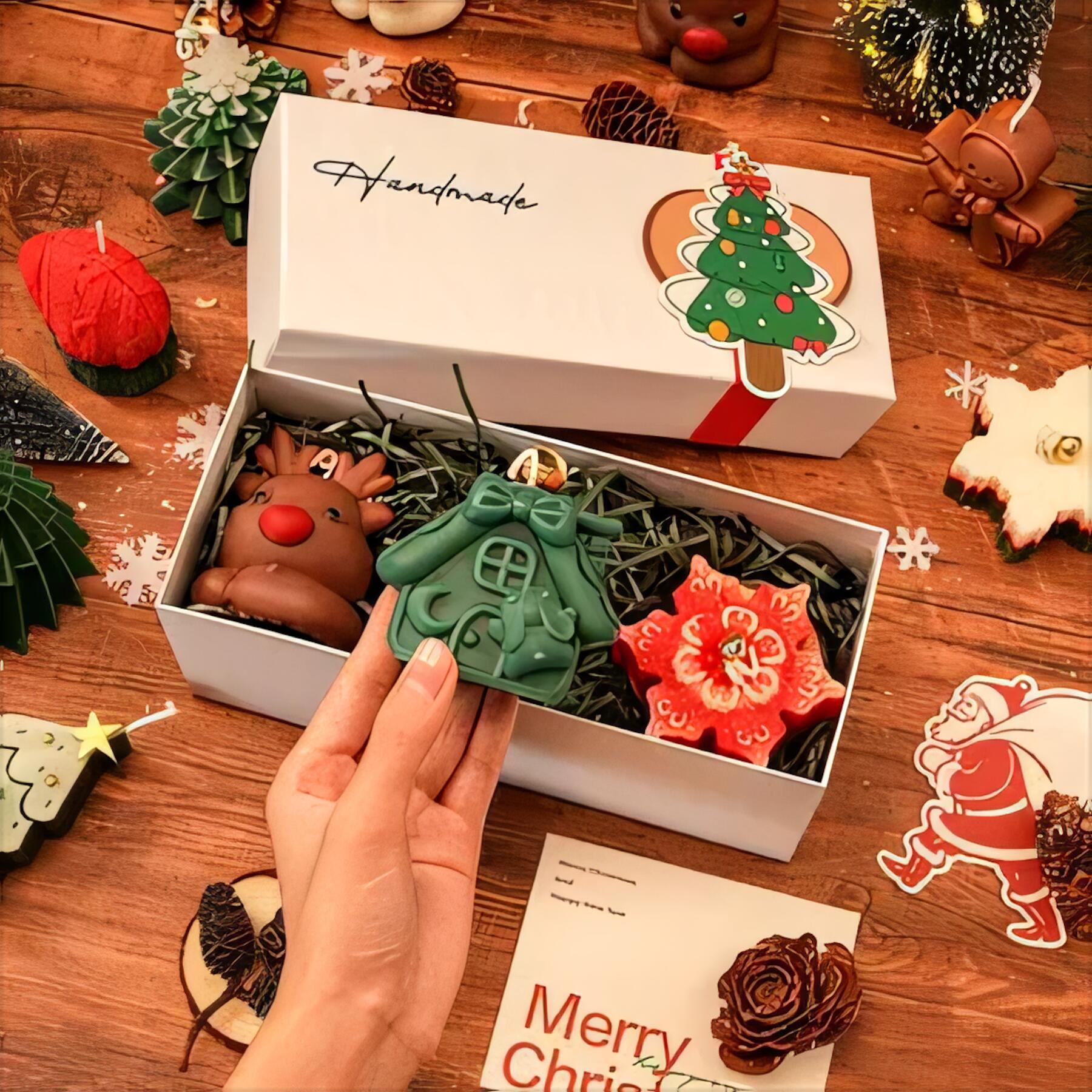Handmade Holiday Scented Candle Set