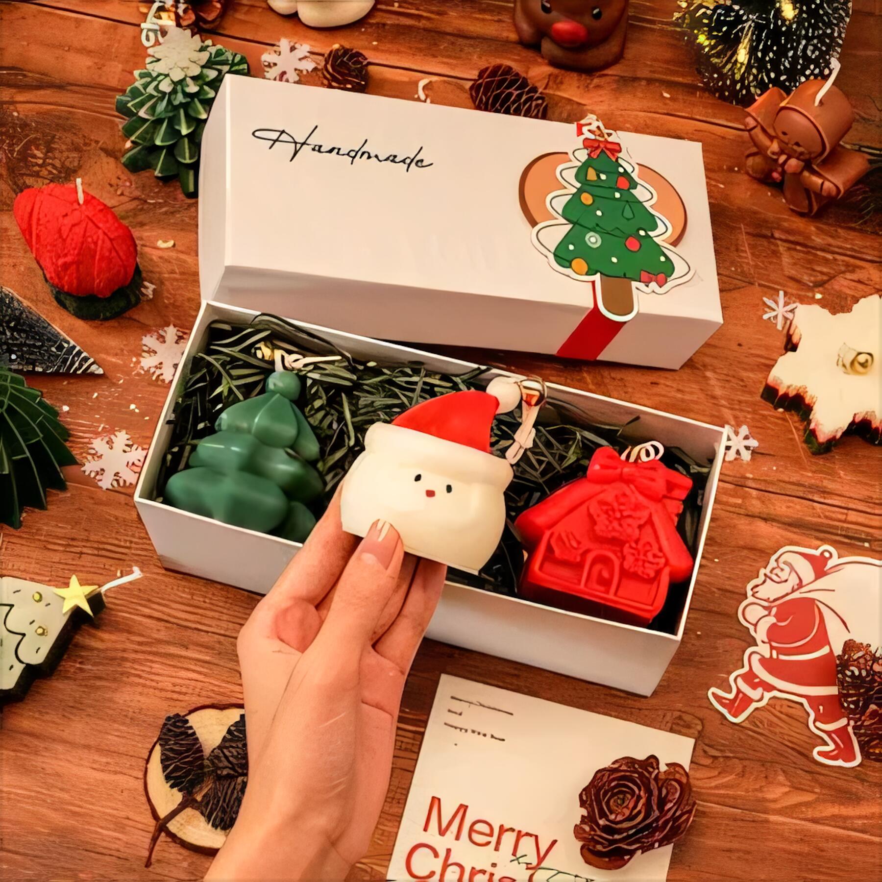 Handmade Holiday Scented Candle Set